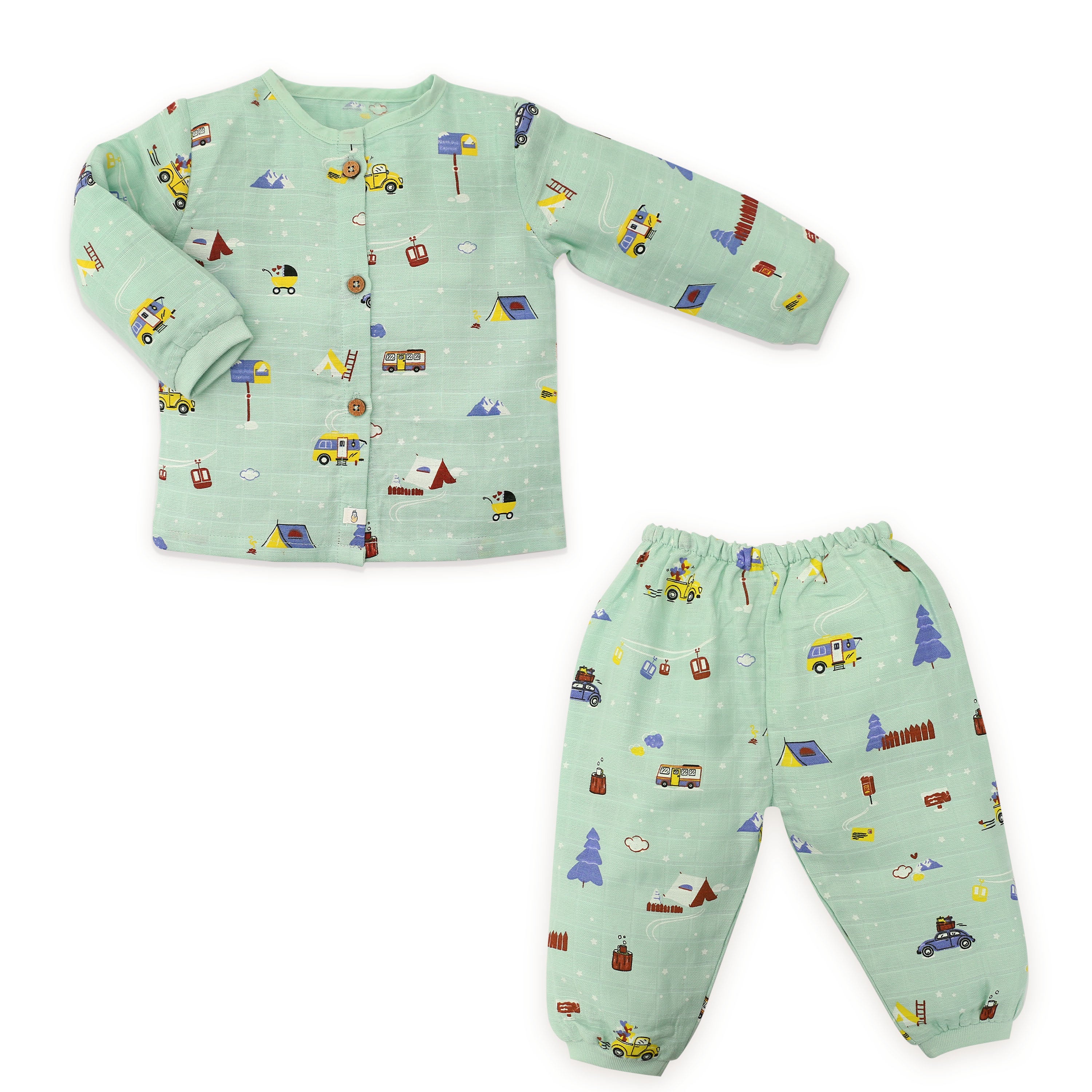 Snowy Village Tales - Unisex Full Sleeve and Pant set  (0M - 5years) NEW