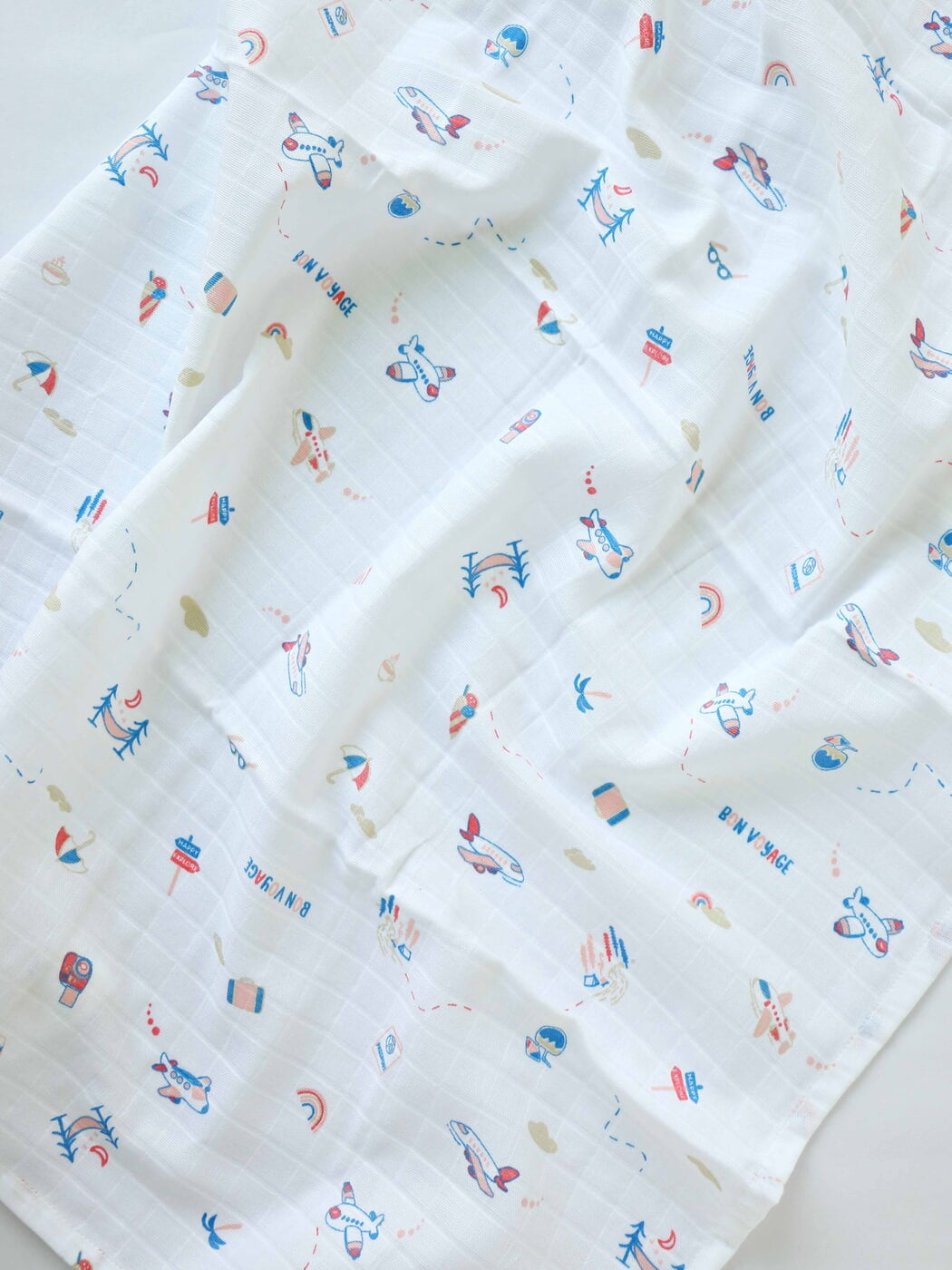 Tiny Travellers - Organic Cotton (double layer) Baby Muslin Swaddle Set - 110 X 110 cms