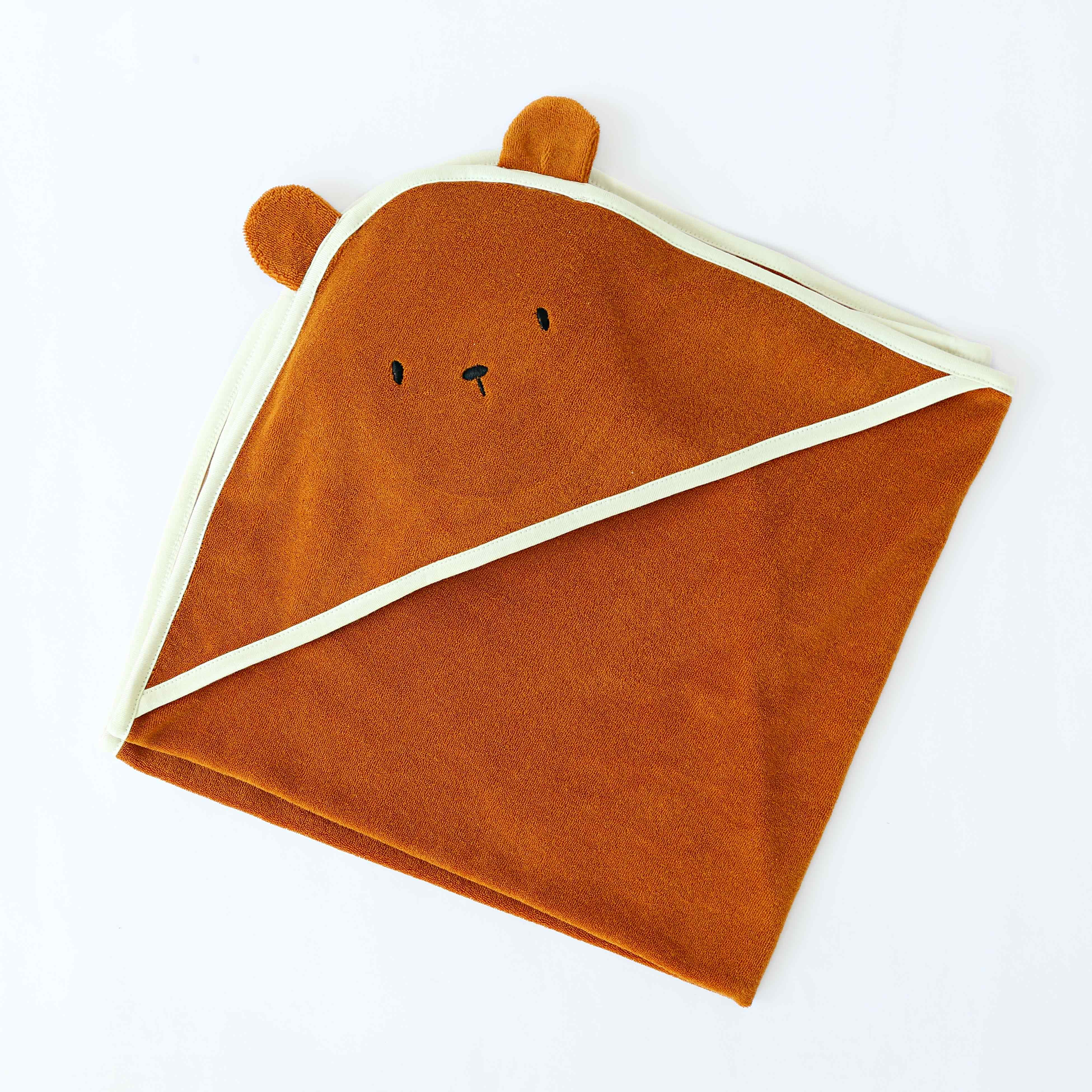 Terry Hooded Towel - Brown ( 65 x 65 cms )