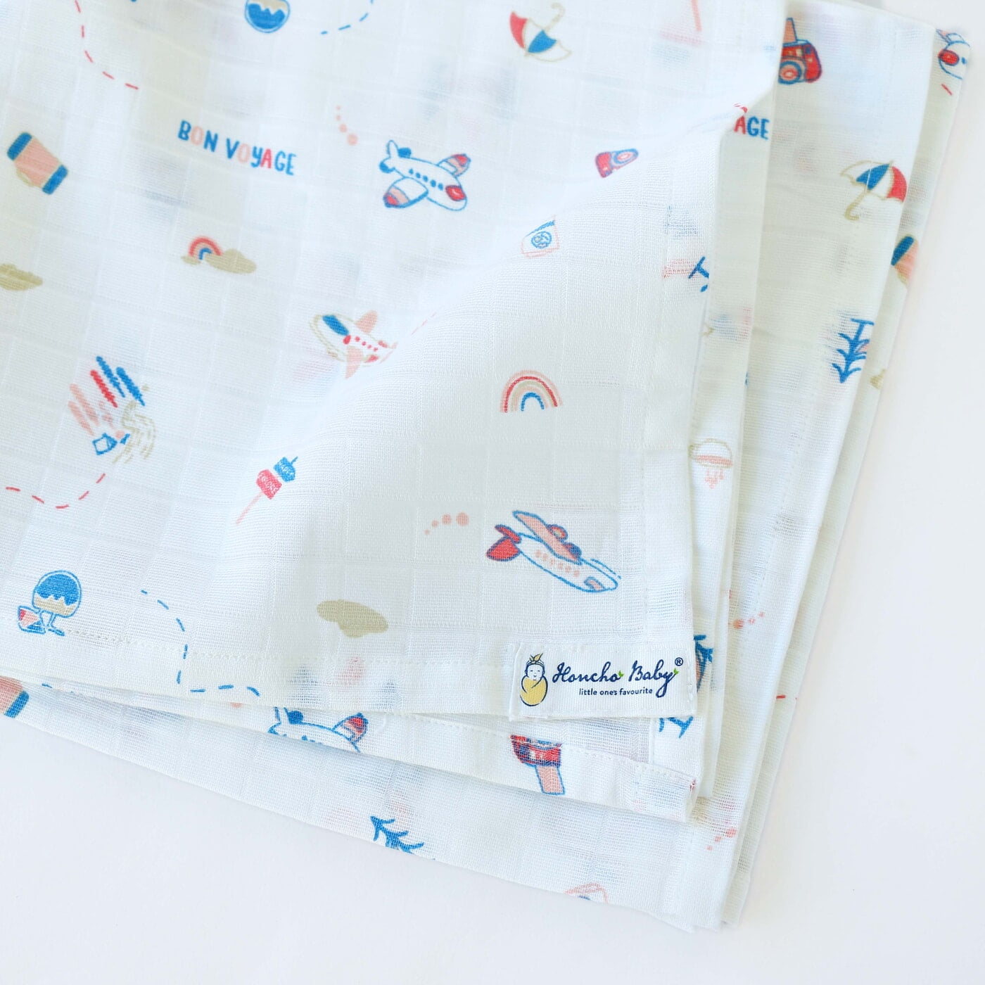 Tiny Travellers - Organic Cotton (double layer) Baby Muslin Swaddle Set - 110 X 110 cms