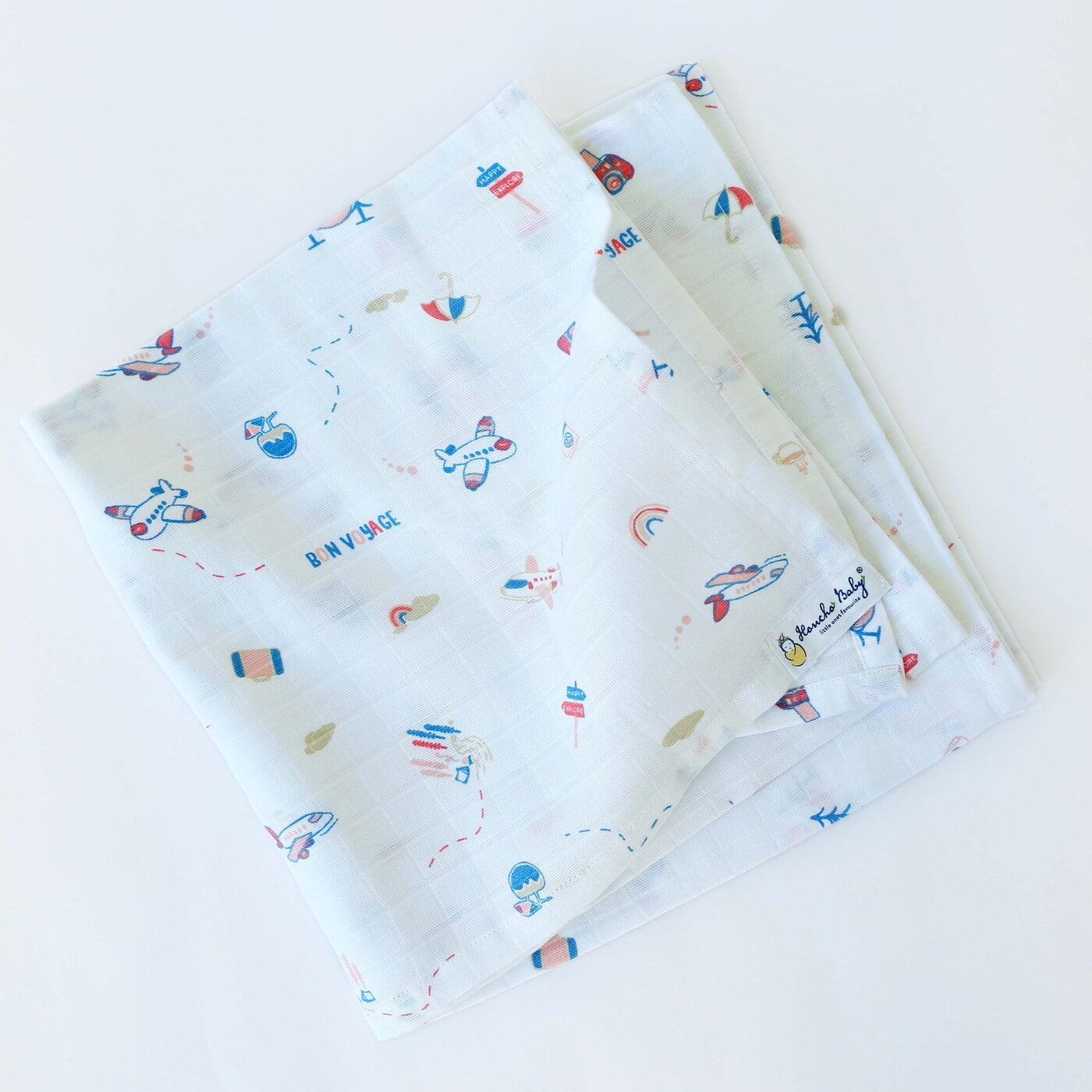 Tiny Travellers - Organic Cotton (double layer) Baby Muslin Swaddle Set - 110 X 110 cms