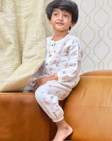 Carnival Fun - Unisex full sleeve and pant (0-4years)