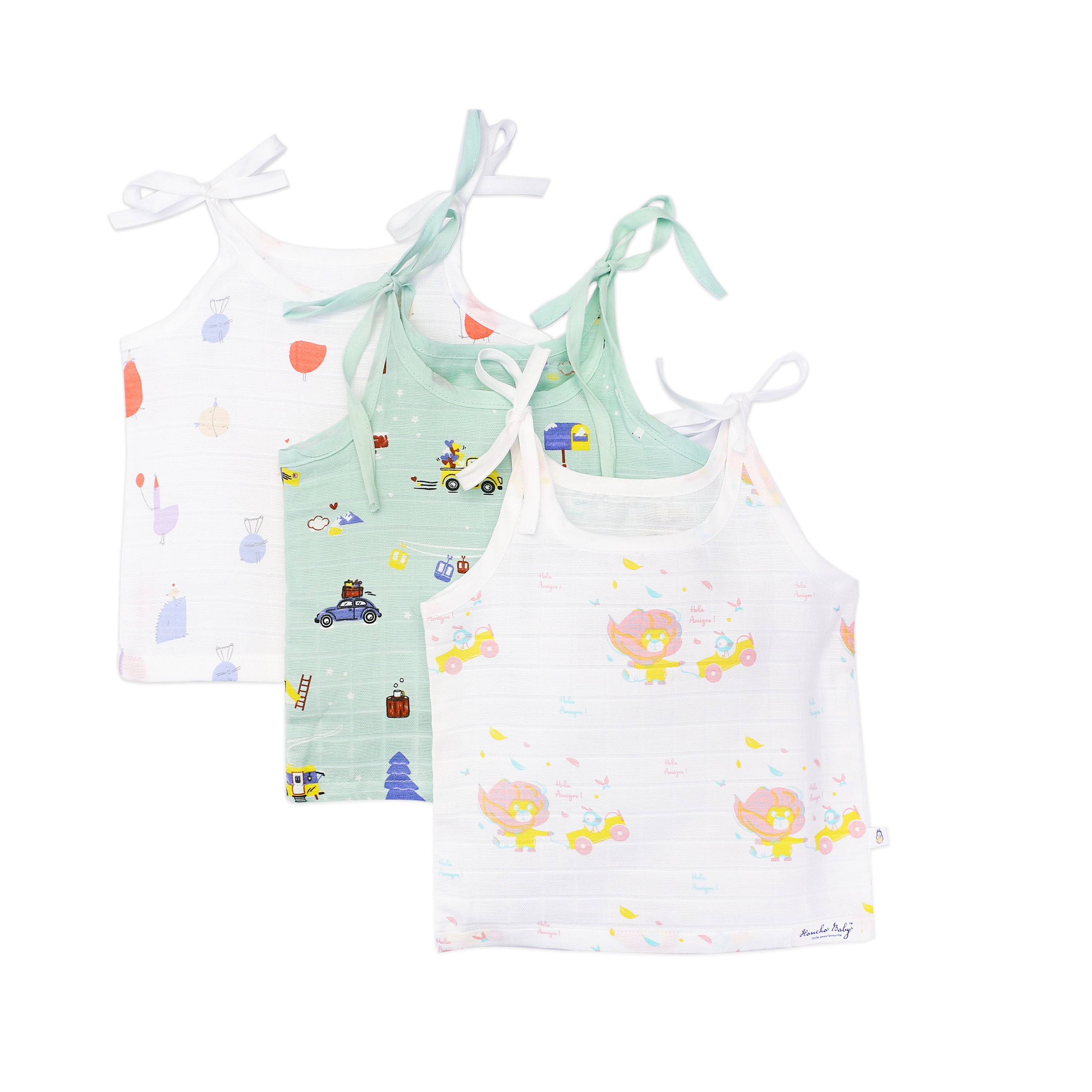 Muslin Knot Jablas (Newborn & 0 - 3 months) Assorted 3 pack - Little adventures Combo - NEW