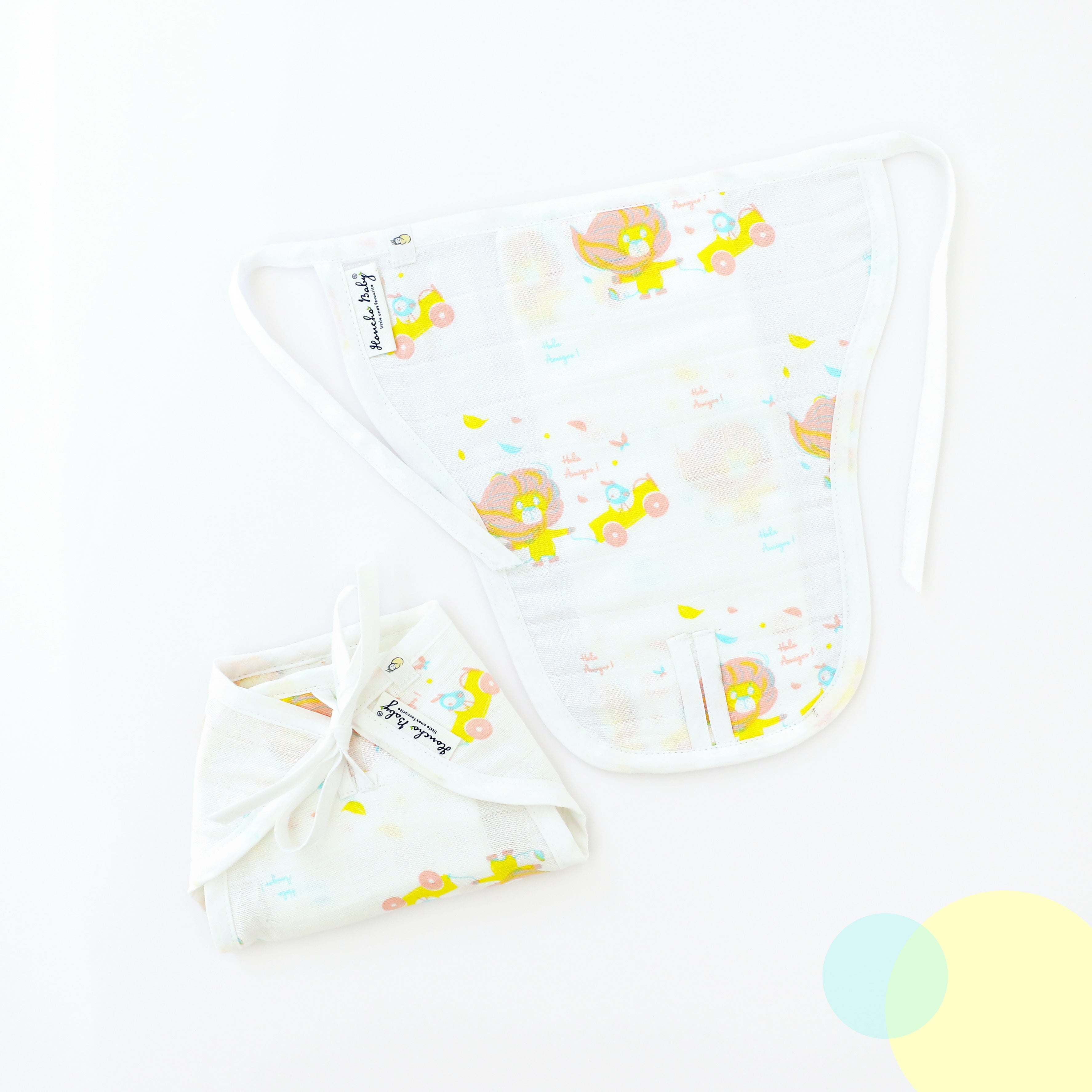 Assorted 3 pack - Muslin Knot jabla & Reusable Muslin Nappies / Langot (4 Layered Central Panel) - Little adventures Combo NEW