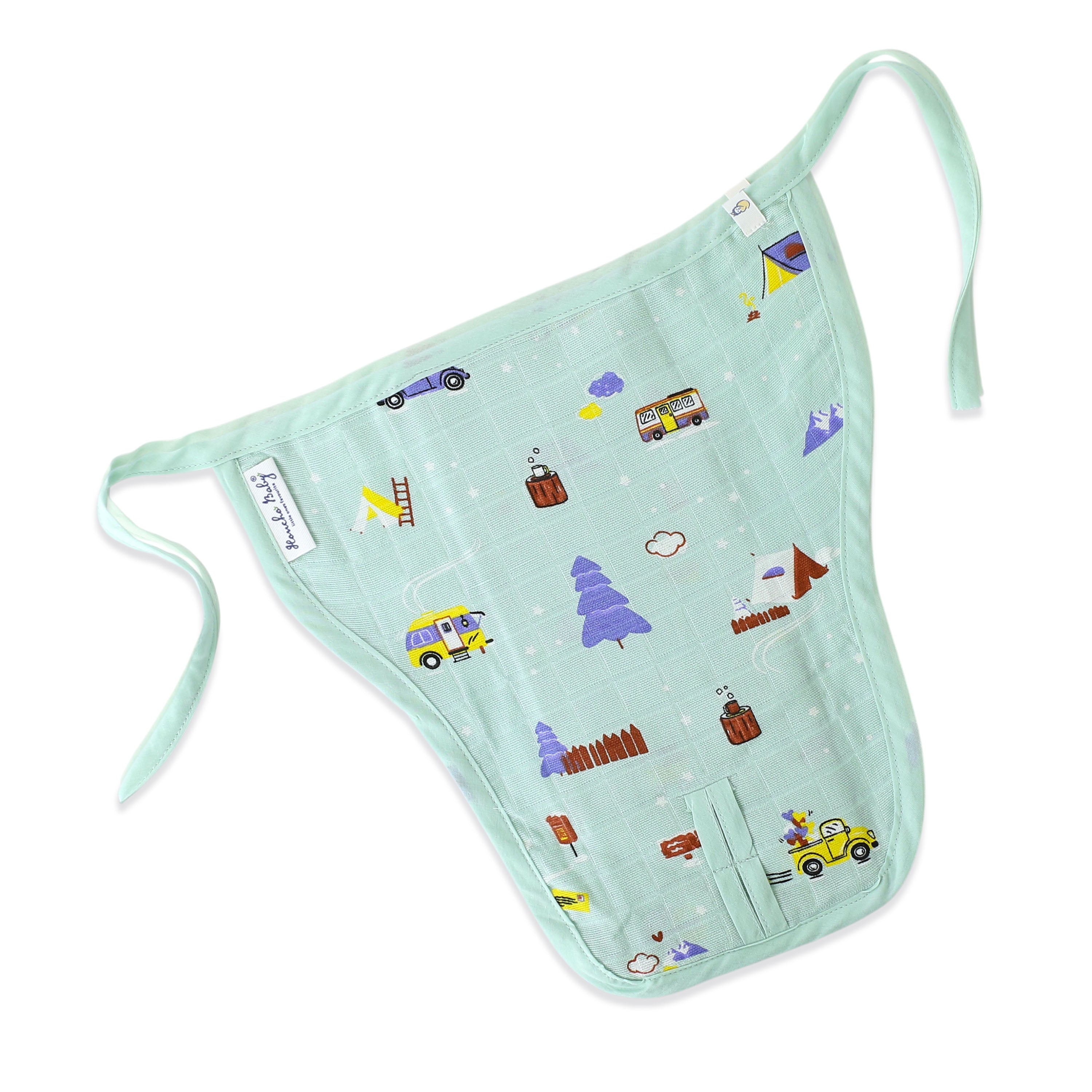 Assorted 3 pack - Reusable Muslin Nappies / Langot (4 Layered Central Panel) - Little Adventure Combo