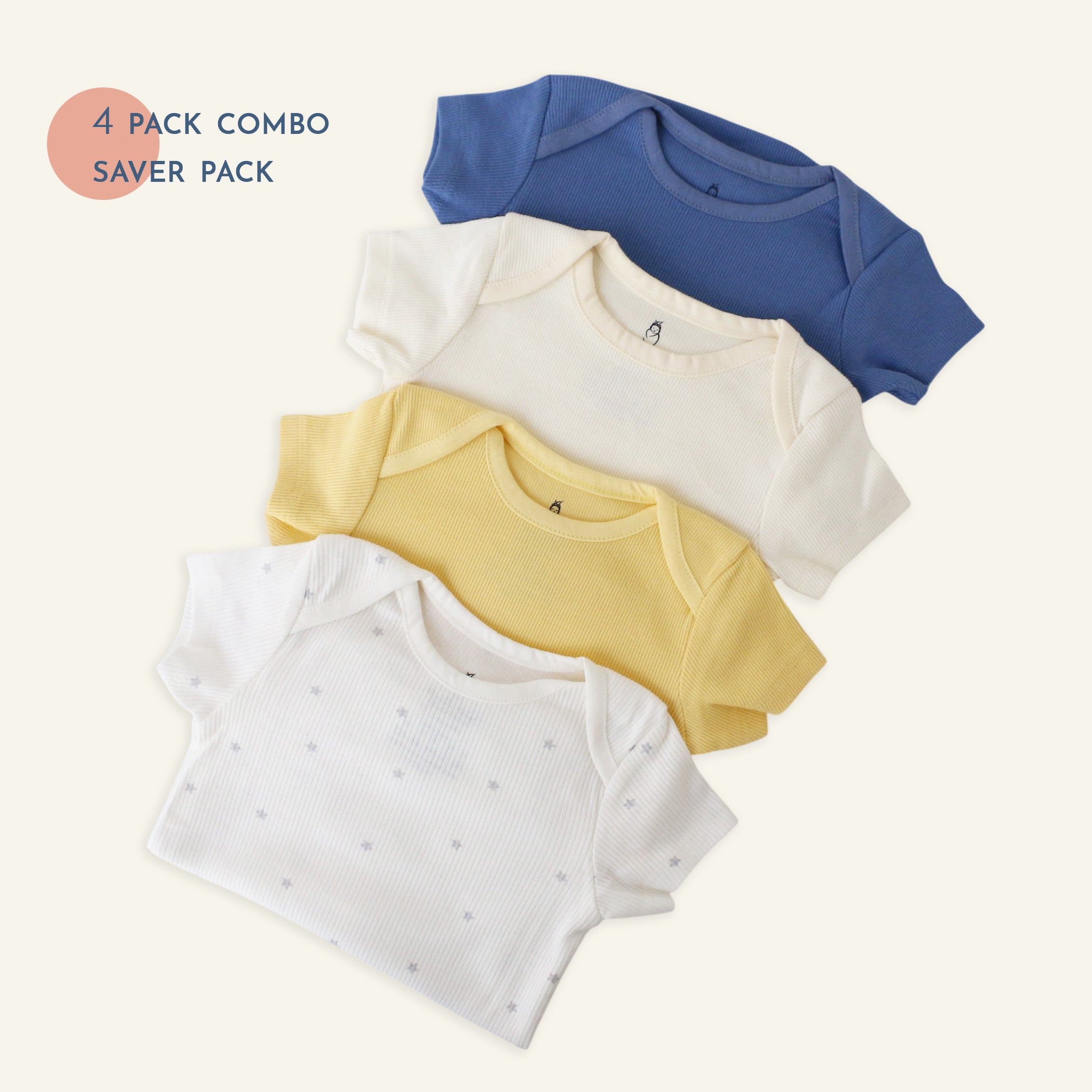Baby Bodysuit (0–12 Months) Combo Saver Pack of 4