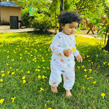 Dino Safari - Unisex full sleeve and pant (0 months -4years)