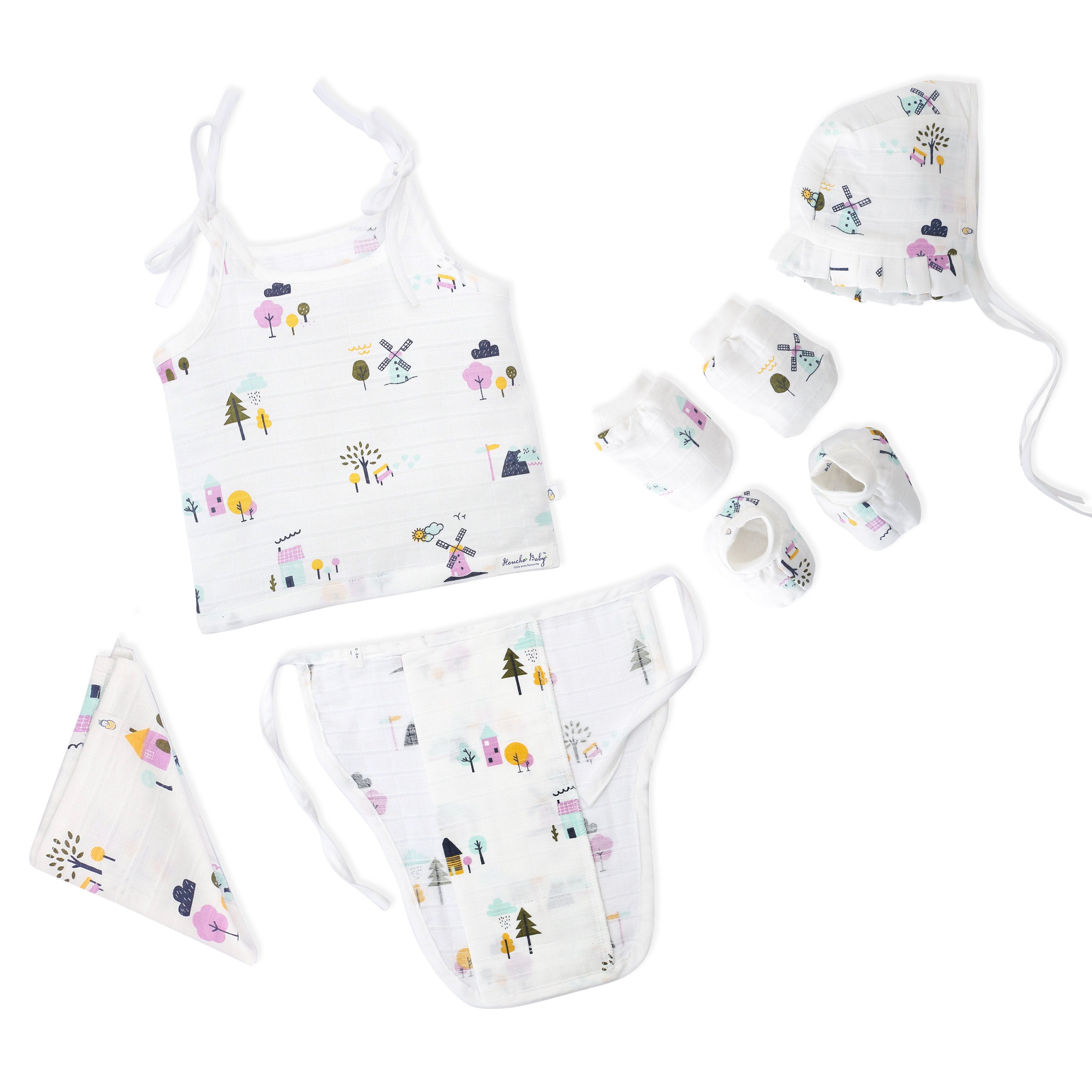 Baby essential Starter gift Kit - 6 piece set - Farmyard Tales