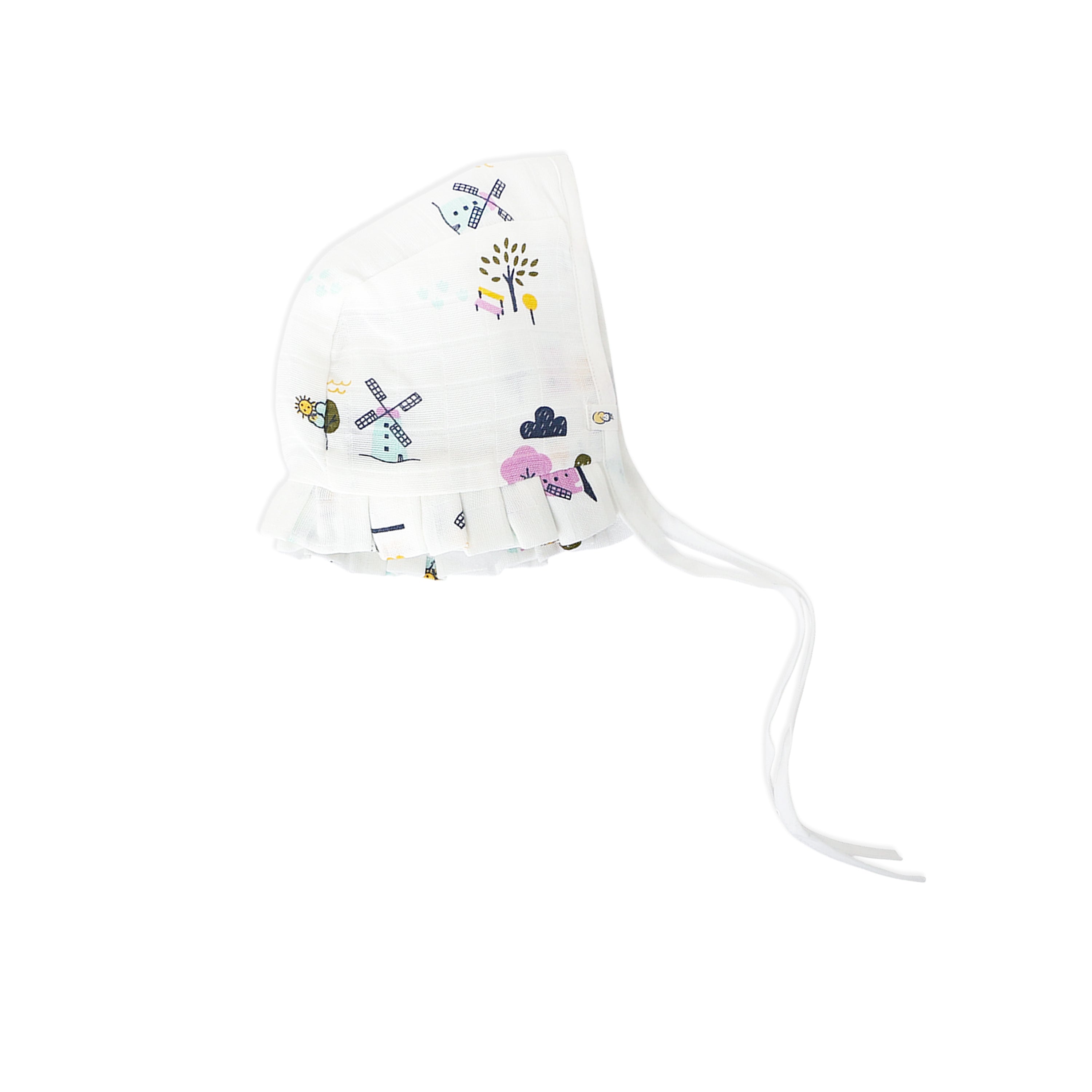 Muslin Baby Cap 100% Cotton ( 0 - 3 months ) 3 Pack Combo NEW