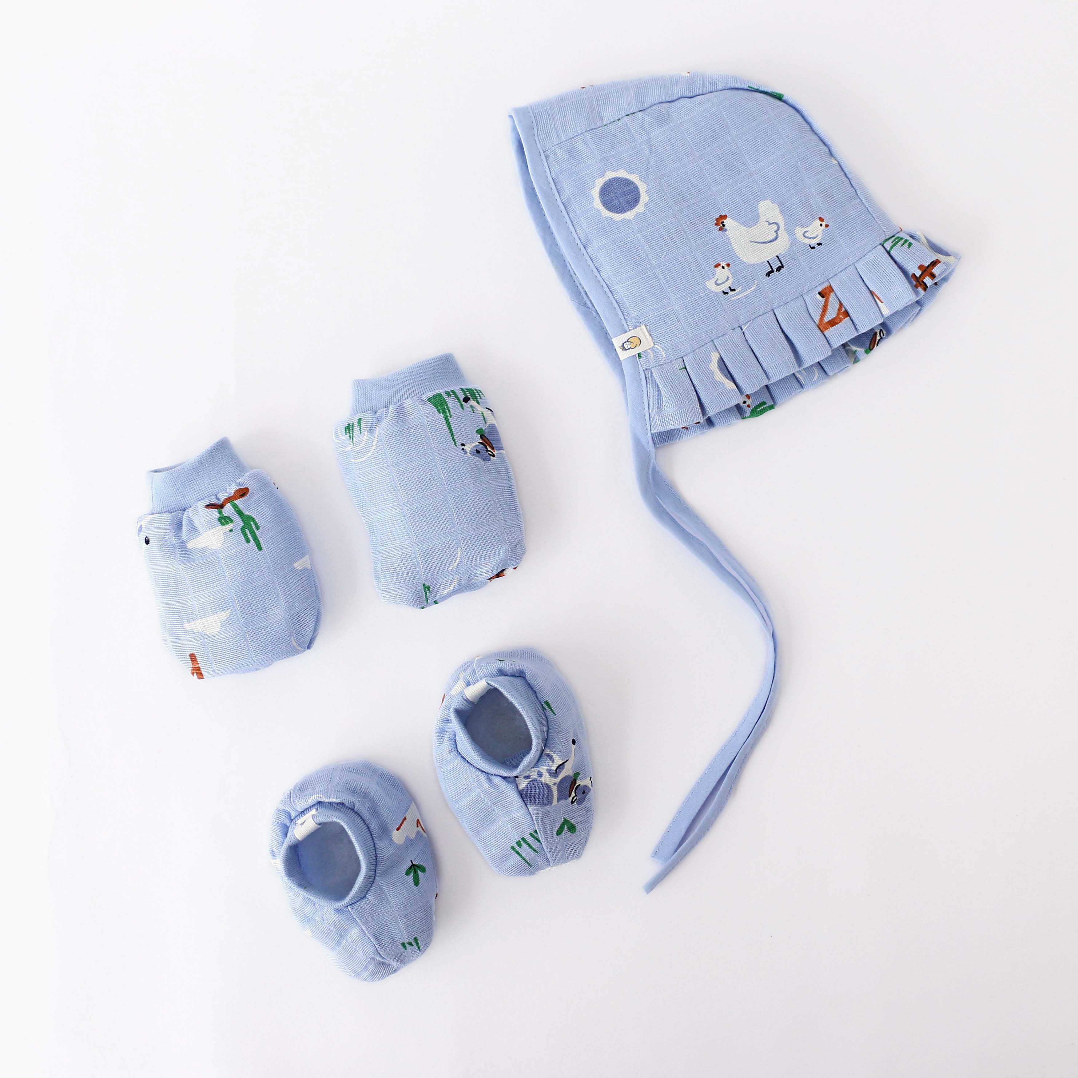 Baby essential Starter gift Kit - 6 piece set - Barnyard Buddies