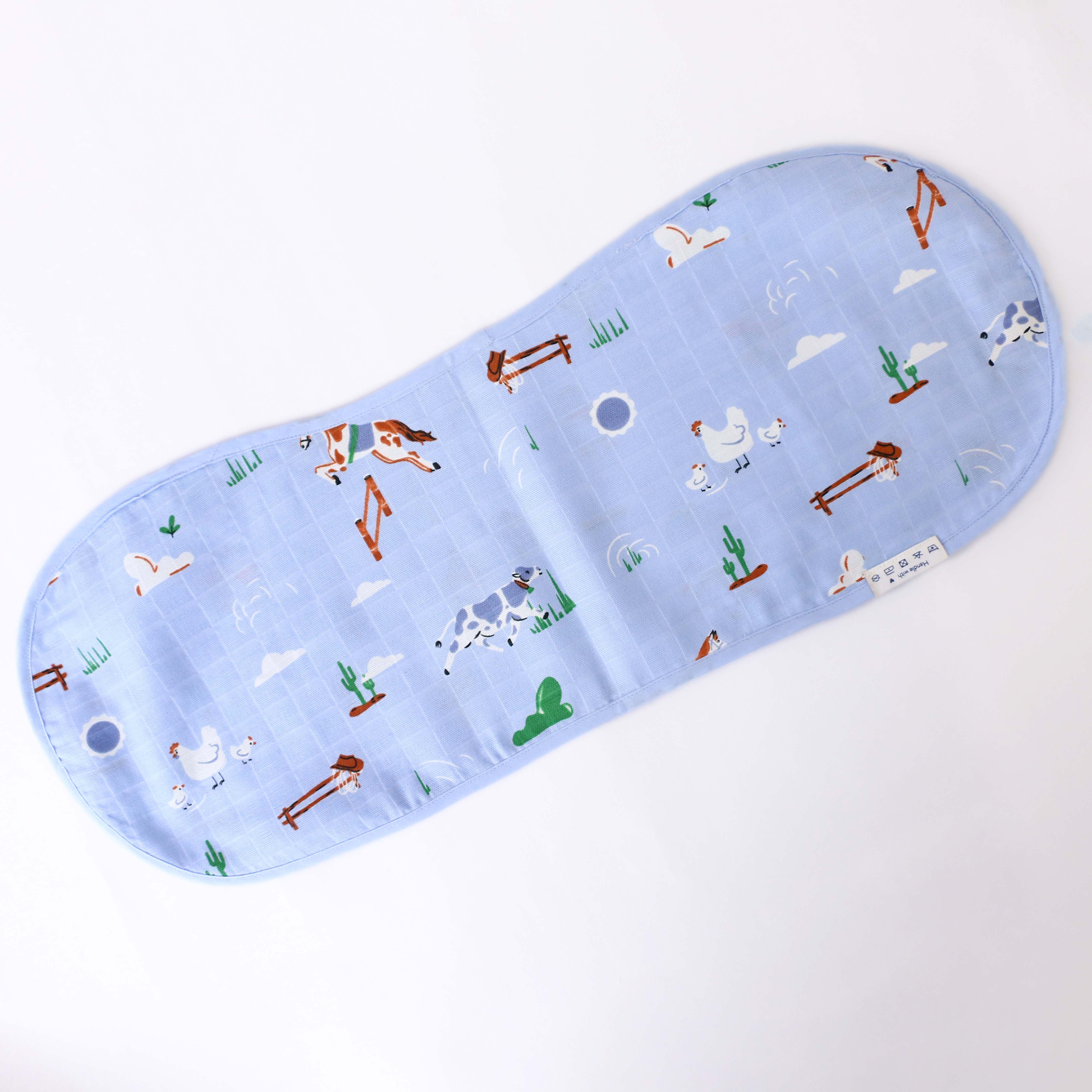 Barnyard Buddies & Penguin Wonderland - Muslin Reversible Burp Cloth