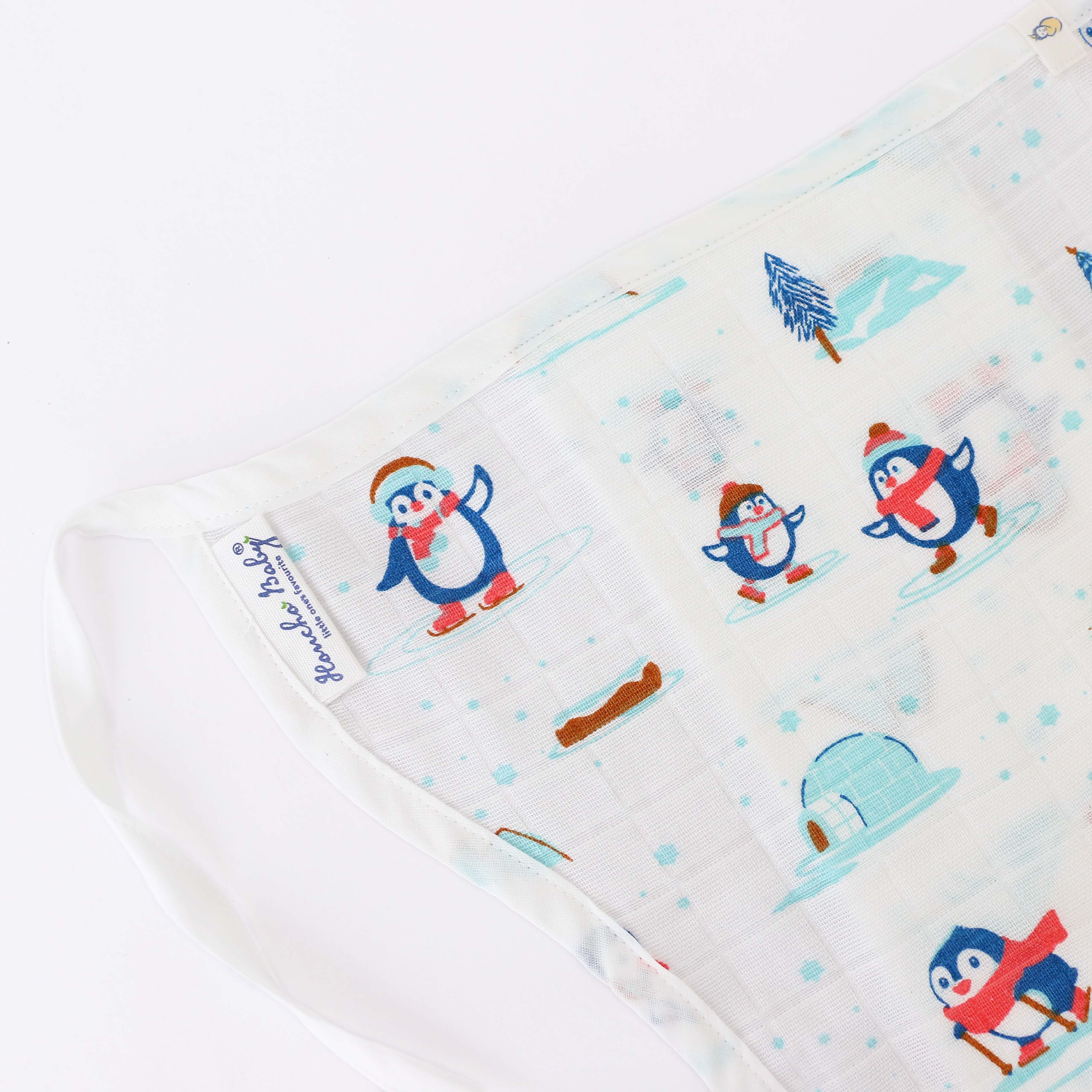 Assorted 3 pack - Reusable Muslin Nappies / Langot (4 Layered Central Panel) - Little explorer combo