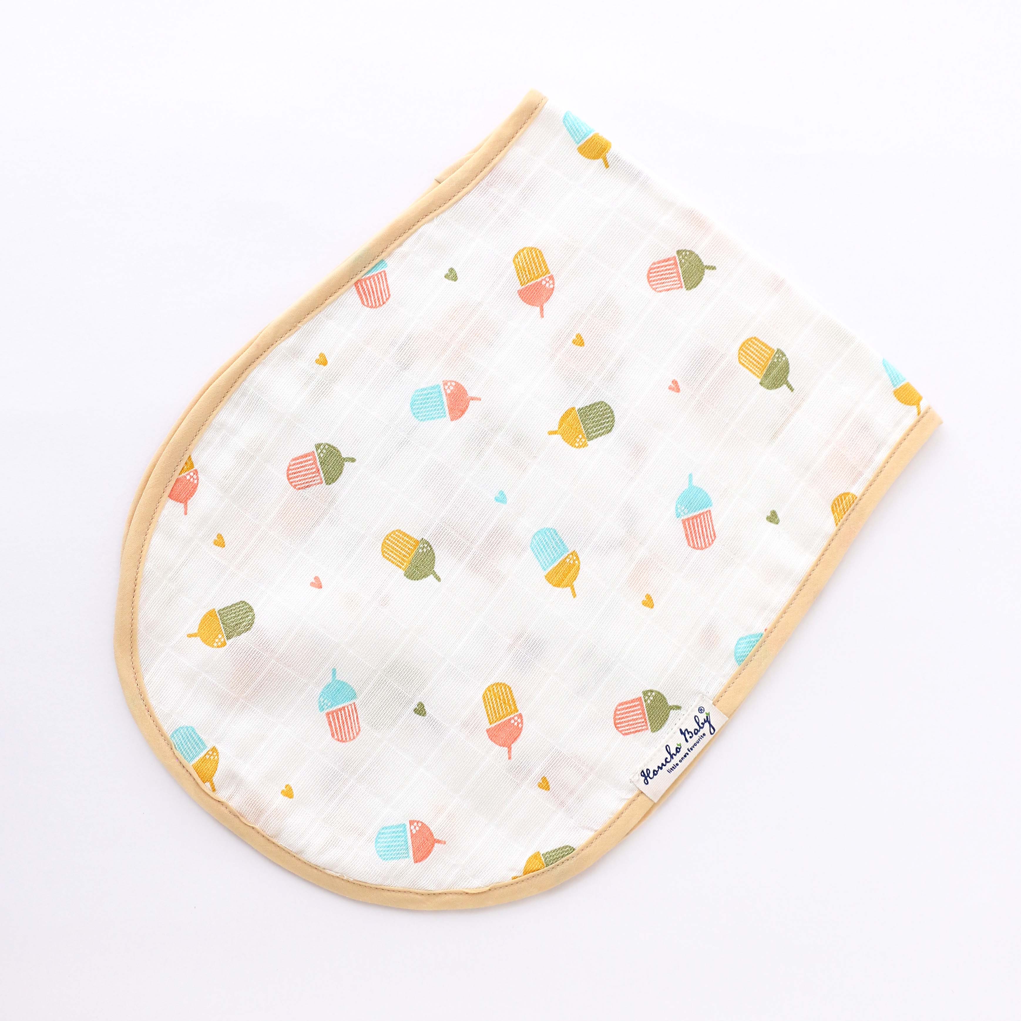 Tiny Jungle Adventure & Popsicles - Muslin Reversible Burp Cloth