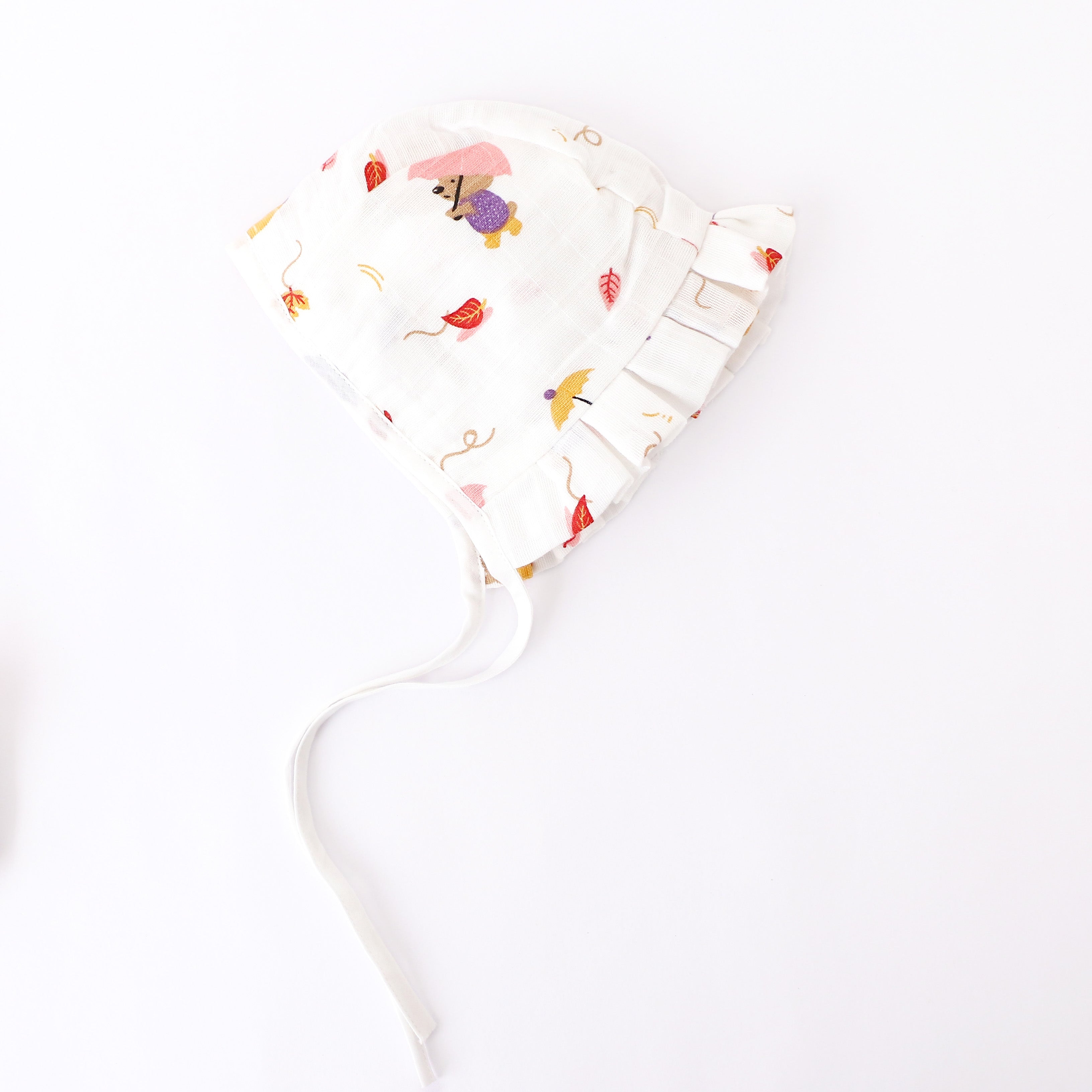 Baby Cap, Mittens and booties Set - Teddy's Windy Walk (0 - 3 months)