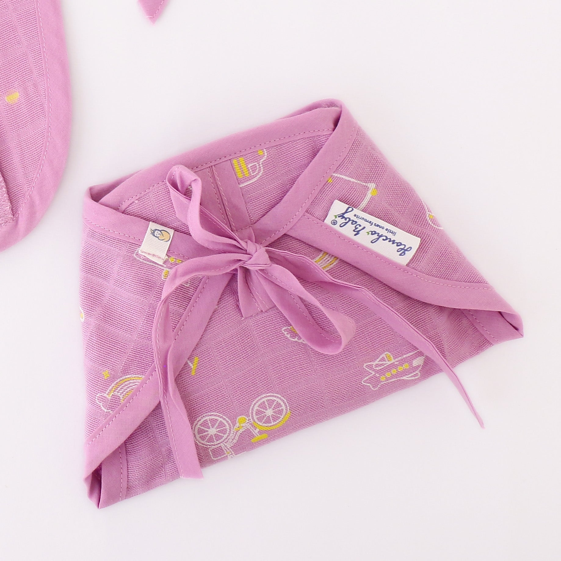 Assorted 3 pack - Reusable Muslin Nappies / Langot (4 Layered Central Panel) - Little explorer combo