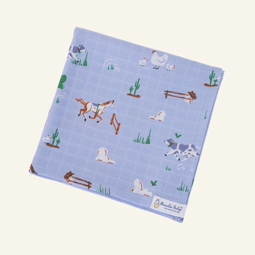 Baby Muslin Swaddle/ Blanket ( double layer ) Organic Cotton - 100 X 100 cms (1 Pack)