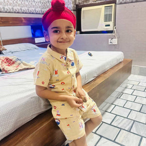 Pawsome Beach Day - Muslin Half Sleeve Top & Shorts Set (0M – 5Y)