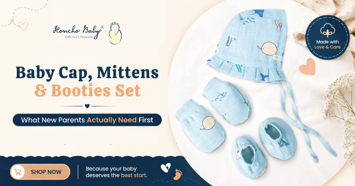 Baby Cap, Mittens & Booties Set
