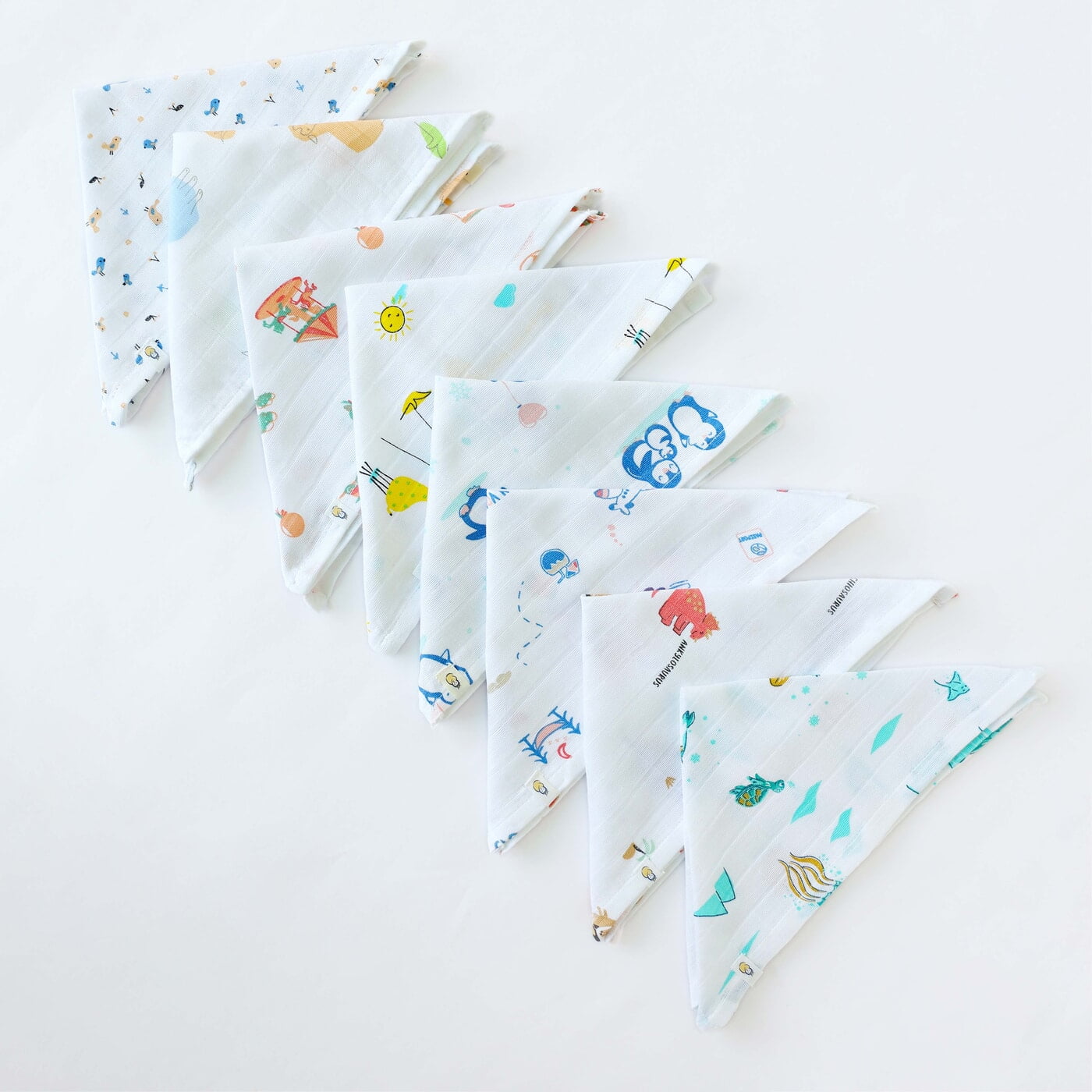 Muslin baby wash cloths / handkerchiefs