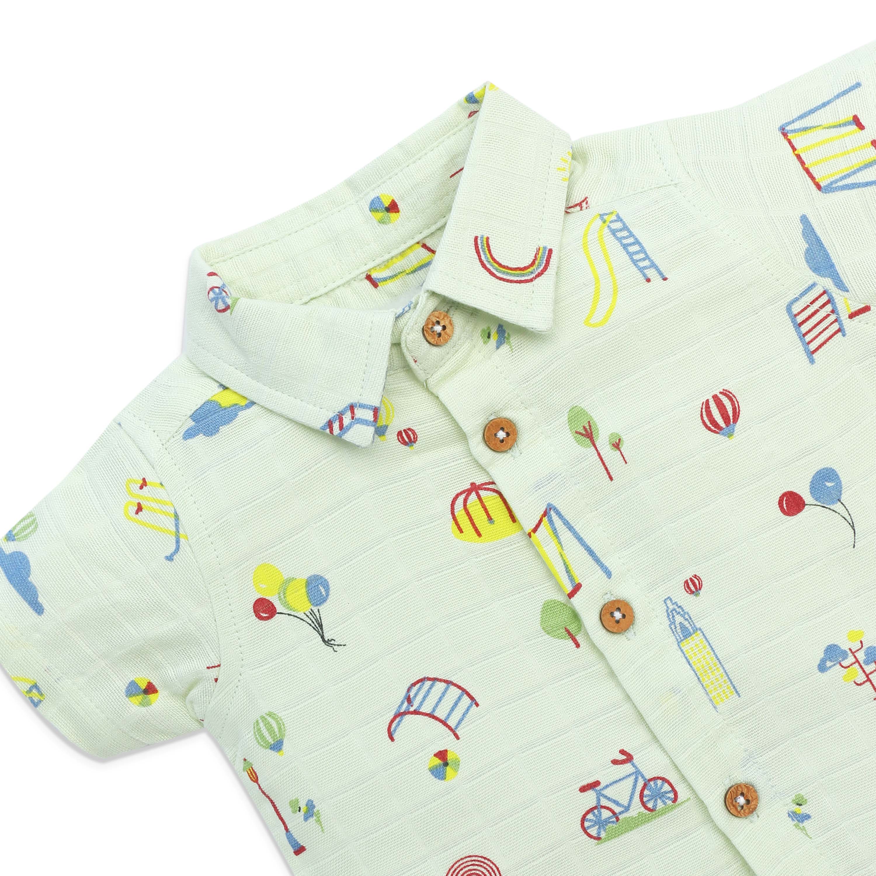 Muslin Half Sleeve Top & Shorts Set (0M – 5Y) Park Play Days