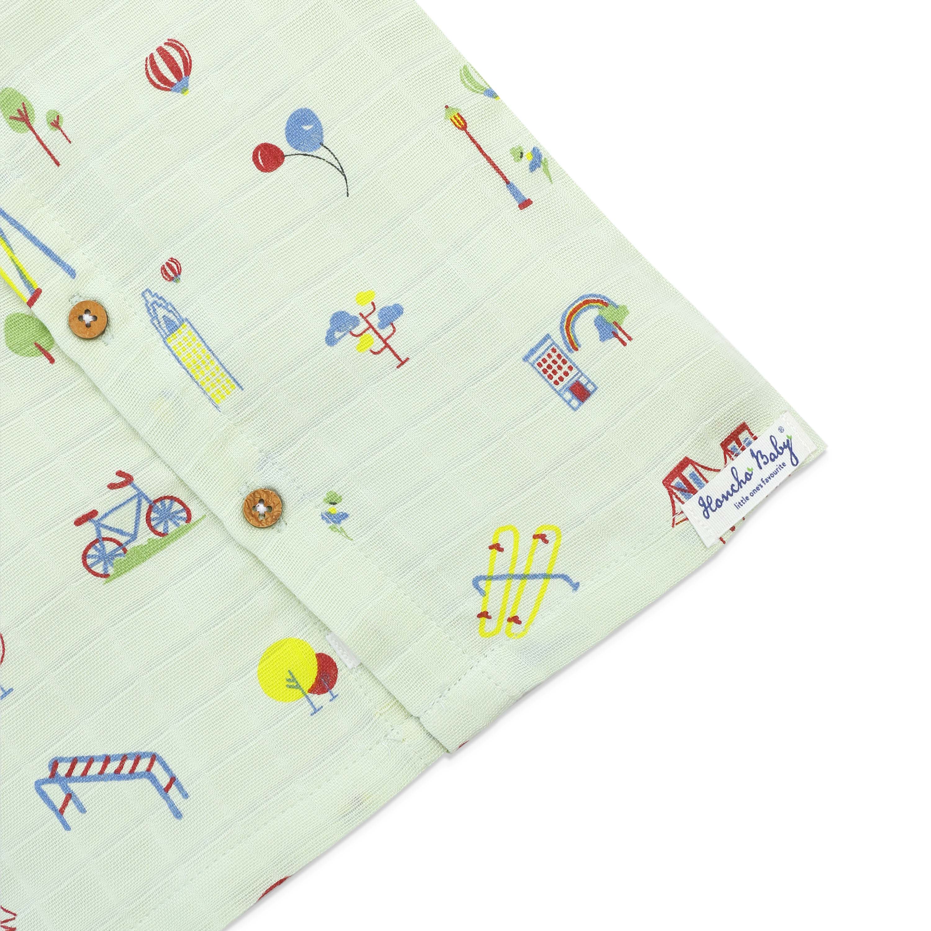 Muslin Half Sleeve Top & Shorts Set (0M – 5Y) Park Play Days