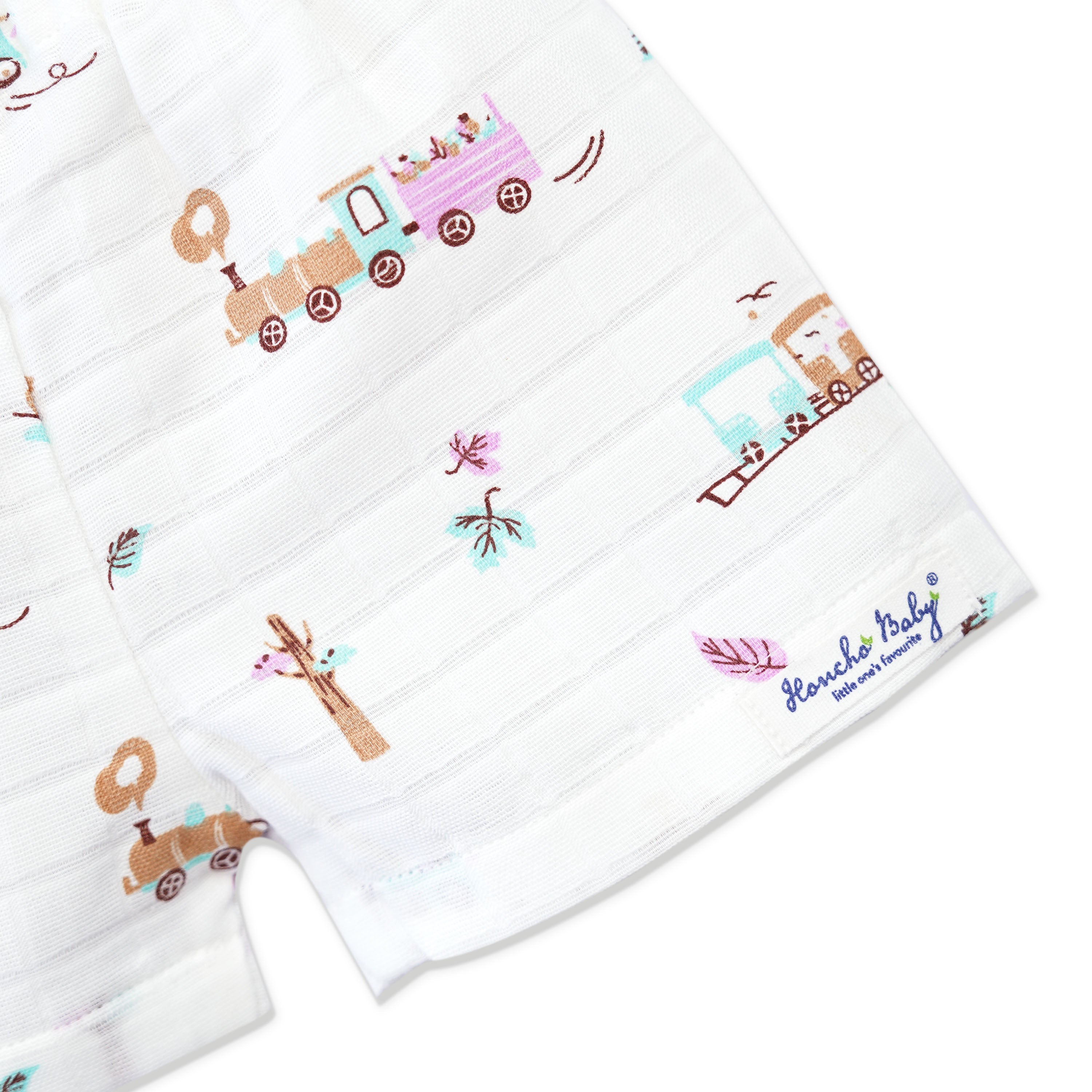 Muslin Half Sleeve Top & Shorts Set (0M – 5Y) Tiny Wheels & Wonders