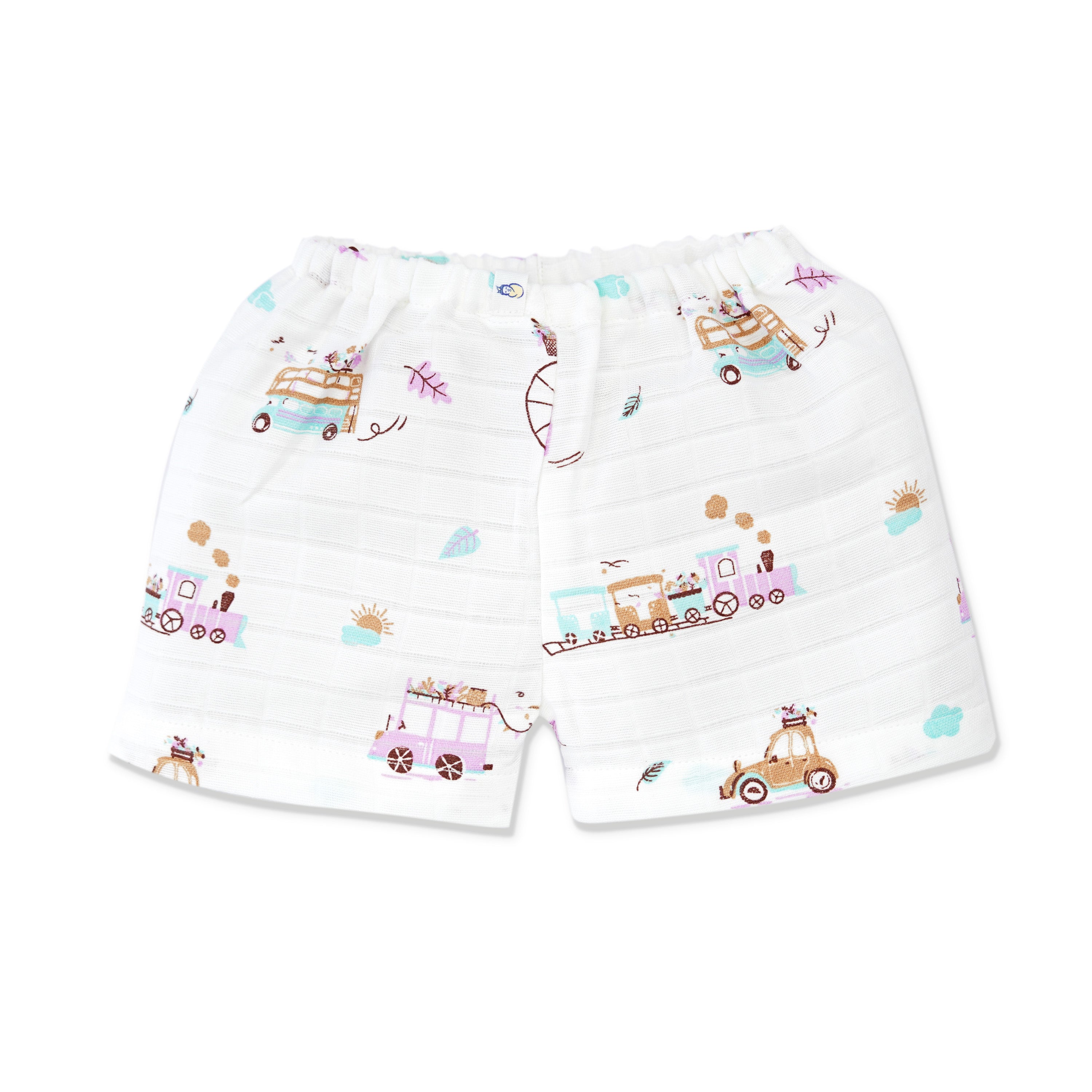 Muslin Half Sleeve Top & Shorts Set (0M – 5Y) Tiny Wheels & Wonders