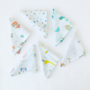 Muslin Wash cloth / Hand kerchief - Assorted 6pack (27 x 27 cms)