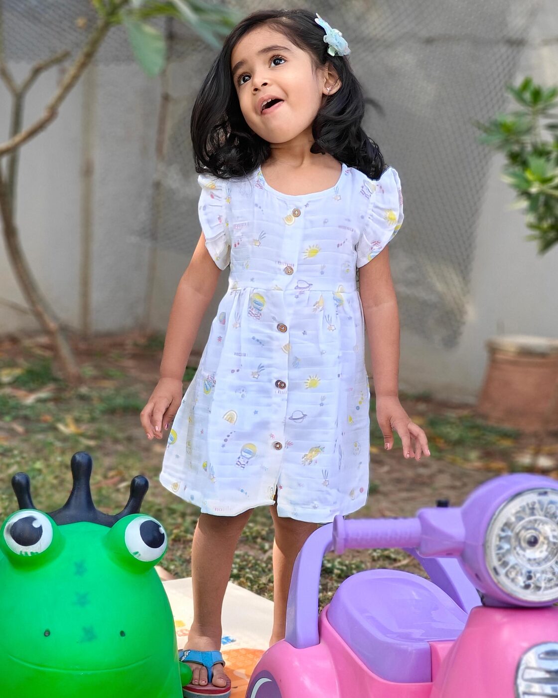 Mini Rocketeer - 100% Cotton Frock (0 - 4 years)