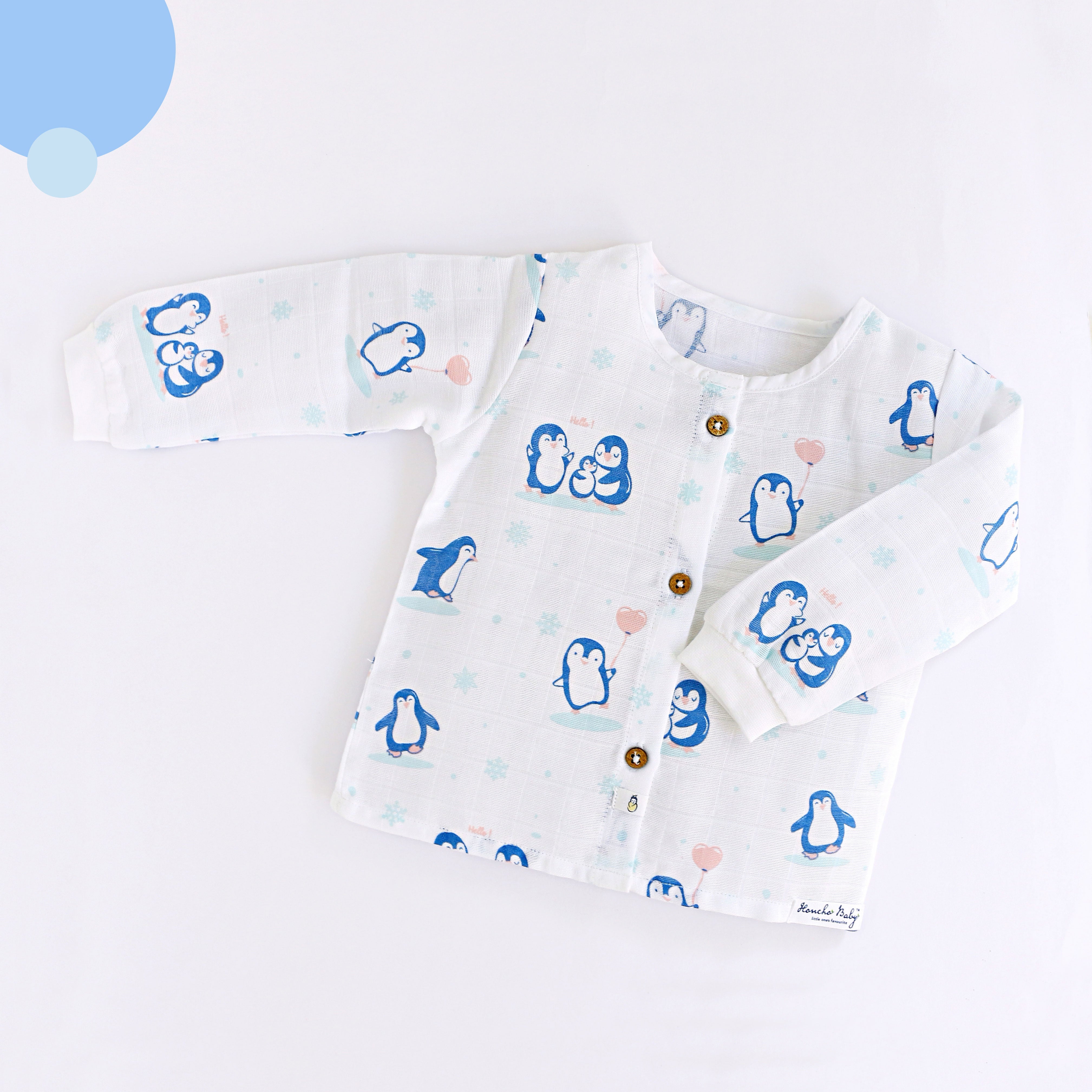 Happy Waddling Penguins - full sleeve top - Daily Wear - 1 pack