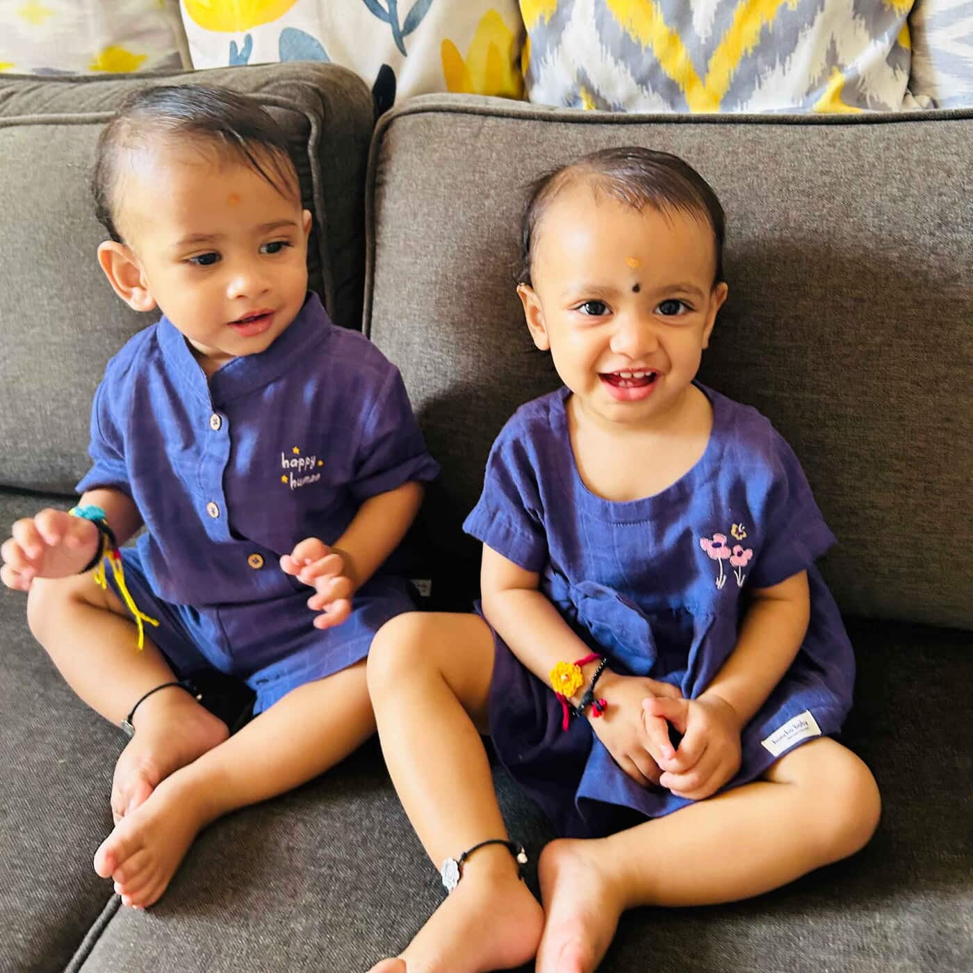 Happy Human Co-ord set ( 0 months - 4 years ) | 1 pack | Purple