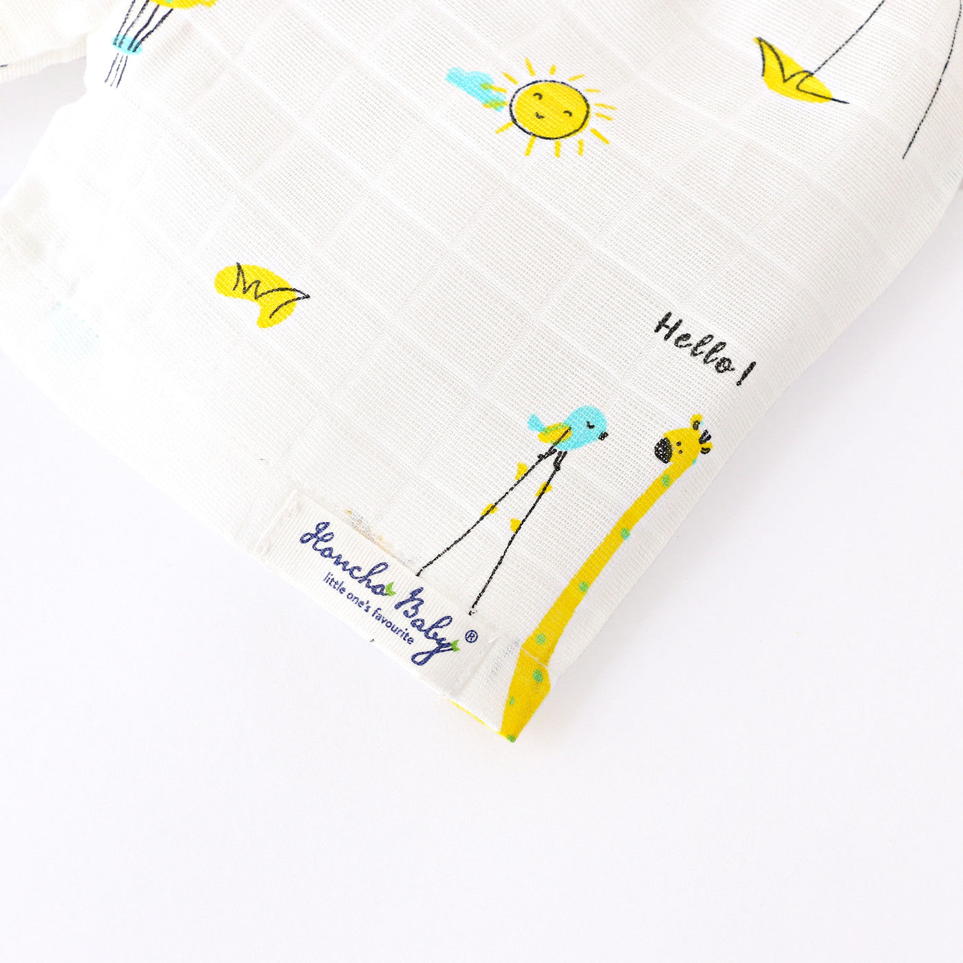 Giraffe Tales & Tweets - Muslin Unisex Sleeveless top & Shorts (0 - 4years)