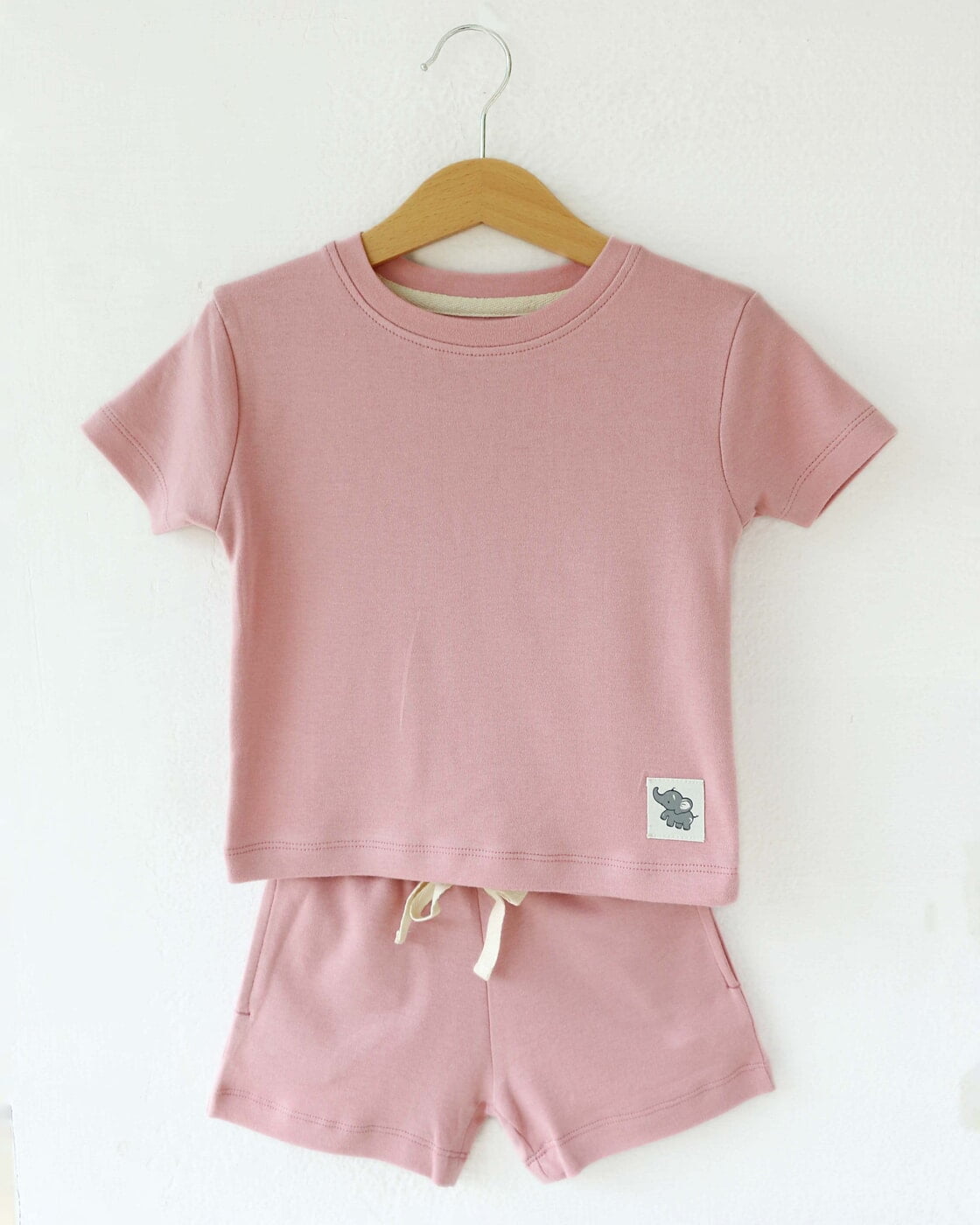 Soft and Stylish Unisex T- shirt & Shorts set ( Mauve ) 1 Y to 4 Y