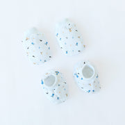 Baby Mittens and Booties  Set ( 0 - 4 months ) 100% Cotton - Pretty Little Birds