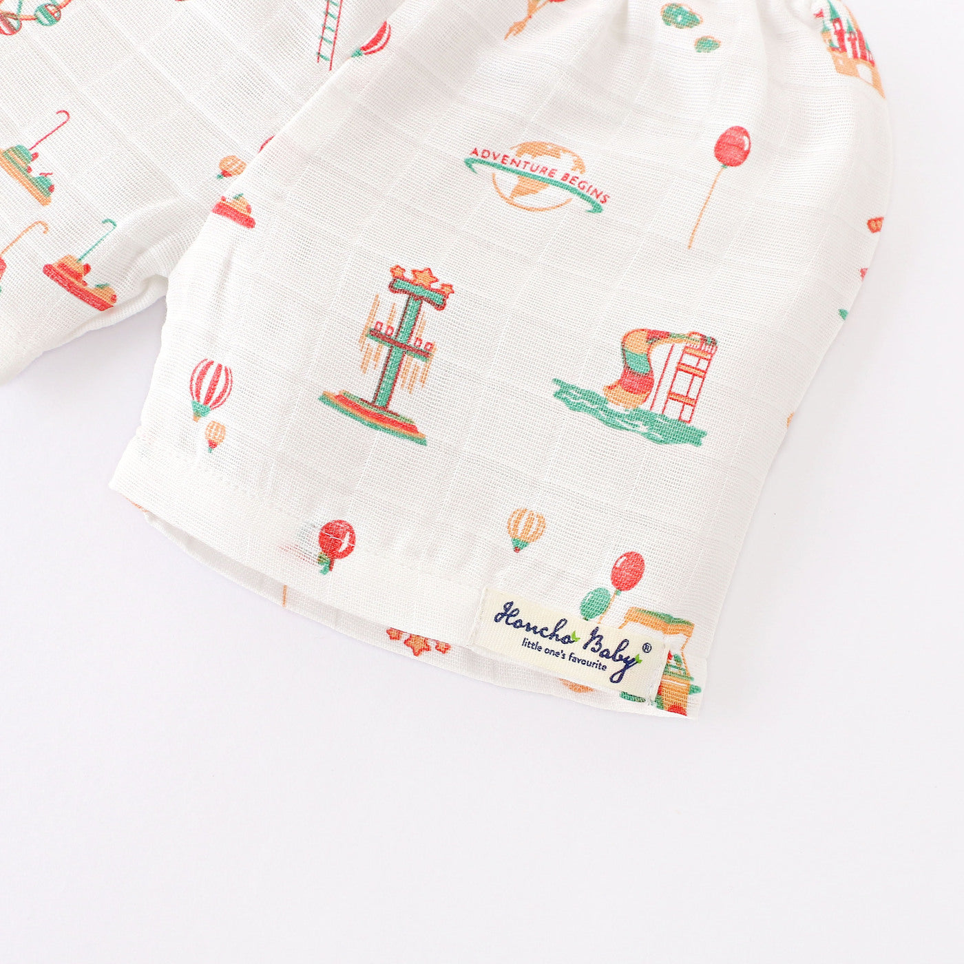 Carnival Fun - Muslin Unisex Sleeveless top & Shorts (0 - 4years)