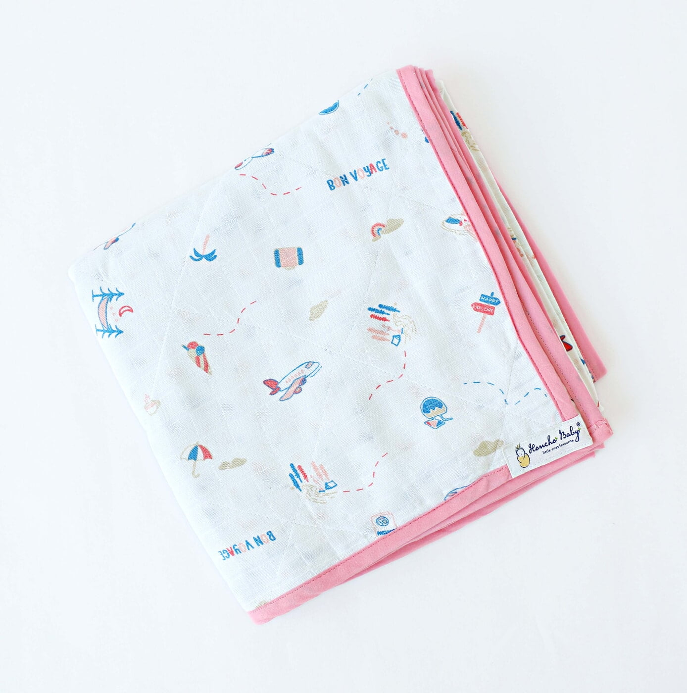 Tiny Travellers & Pretty little birds - Reversible Blanket/Quilt (4 layered) NEW