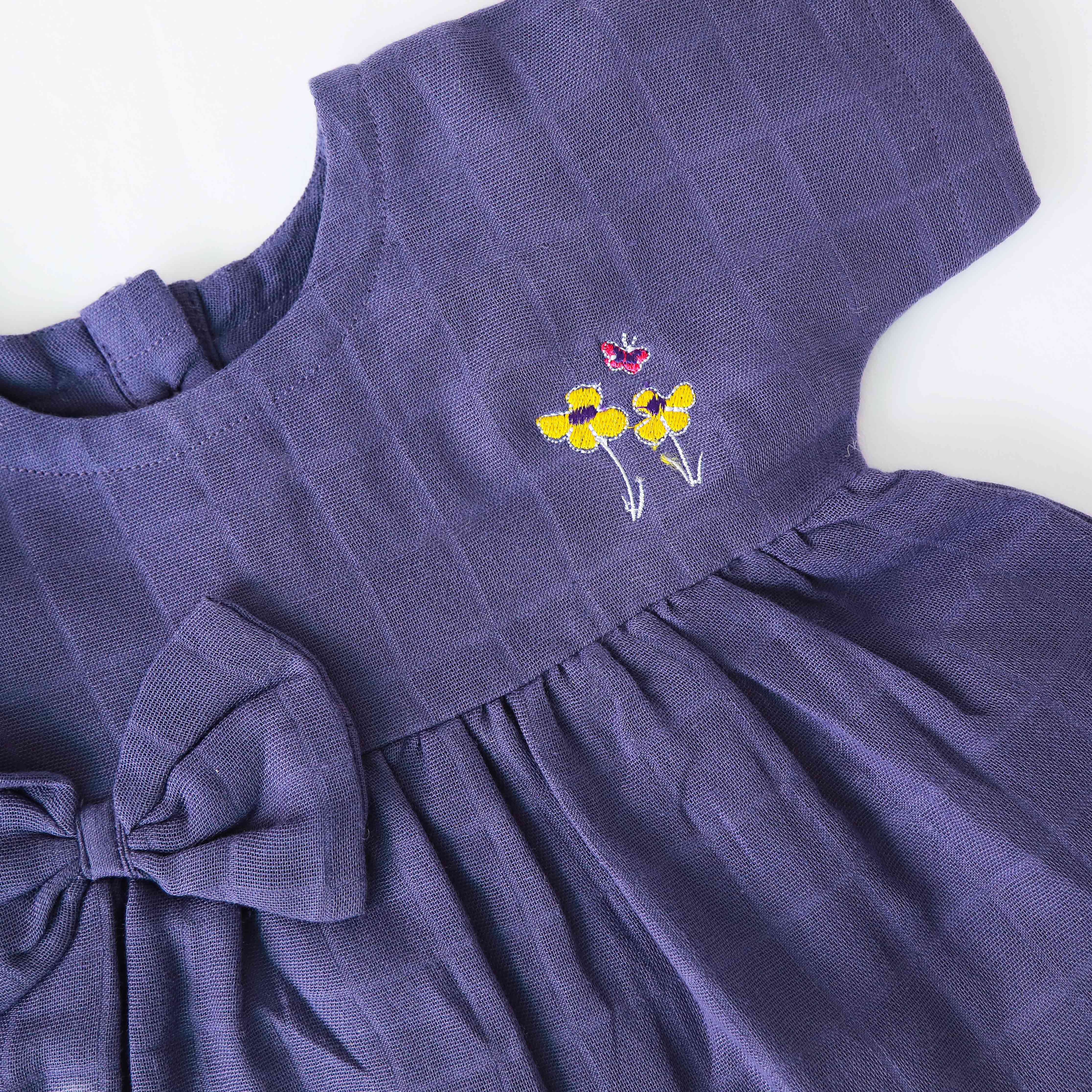 Petals and Butterfly Girls Co-ord set (0 months - 4 years) | 1 pack | Purple