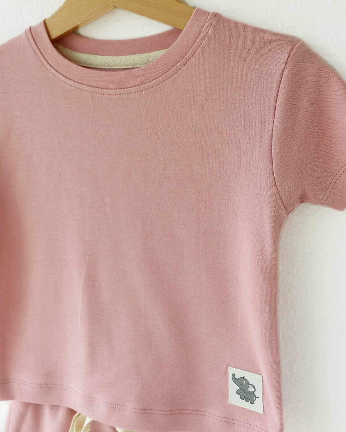 Soft and Stylish Unisex T- shirt & Shorts set ( Mauve ) 1 Y to 4 Y