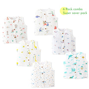 Muslin Sleeveless Top (newborn to 4years) 6 Pack