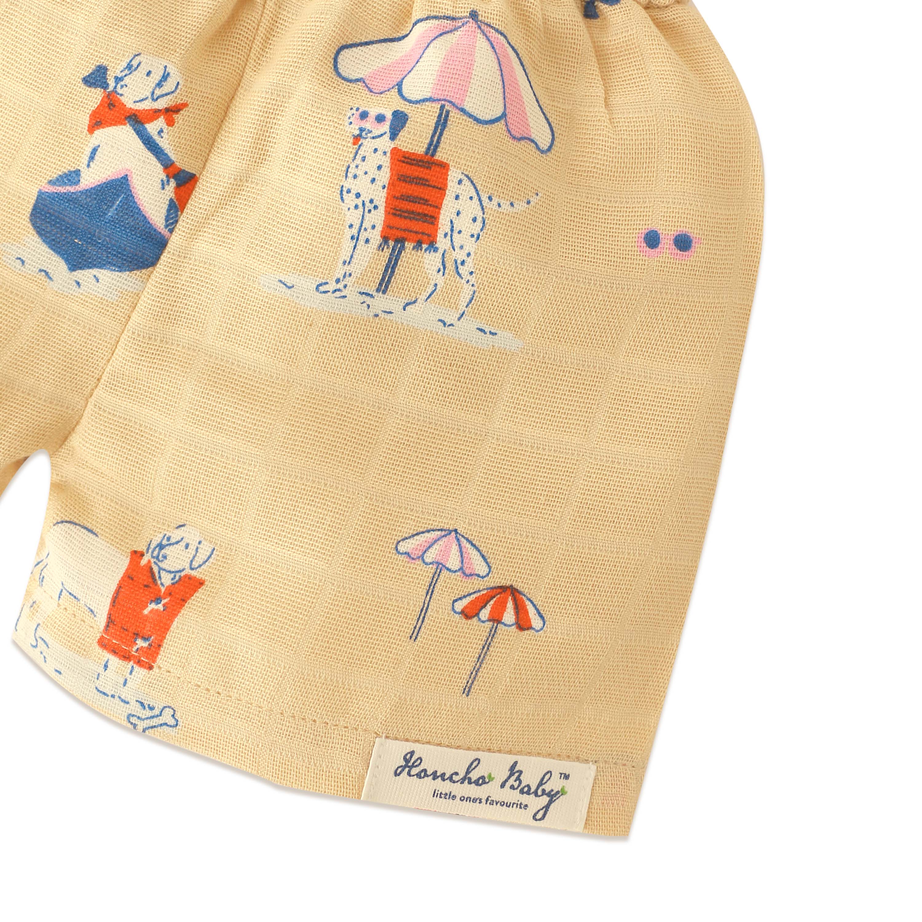 Boys Muslin Shirt & Shorts Set (0M – 5Y) - Assorted 3 Pack - Wonder Tales Combo NEW