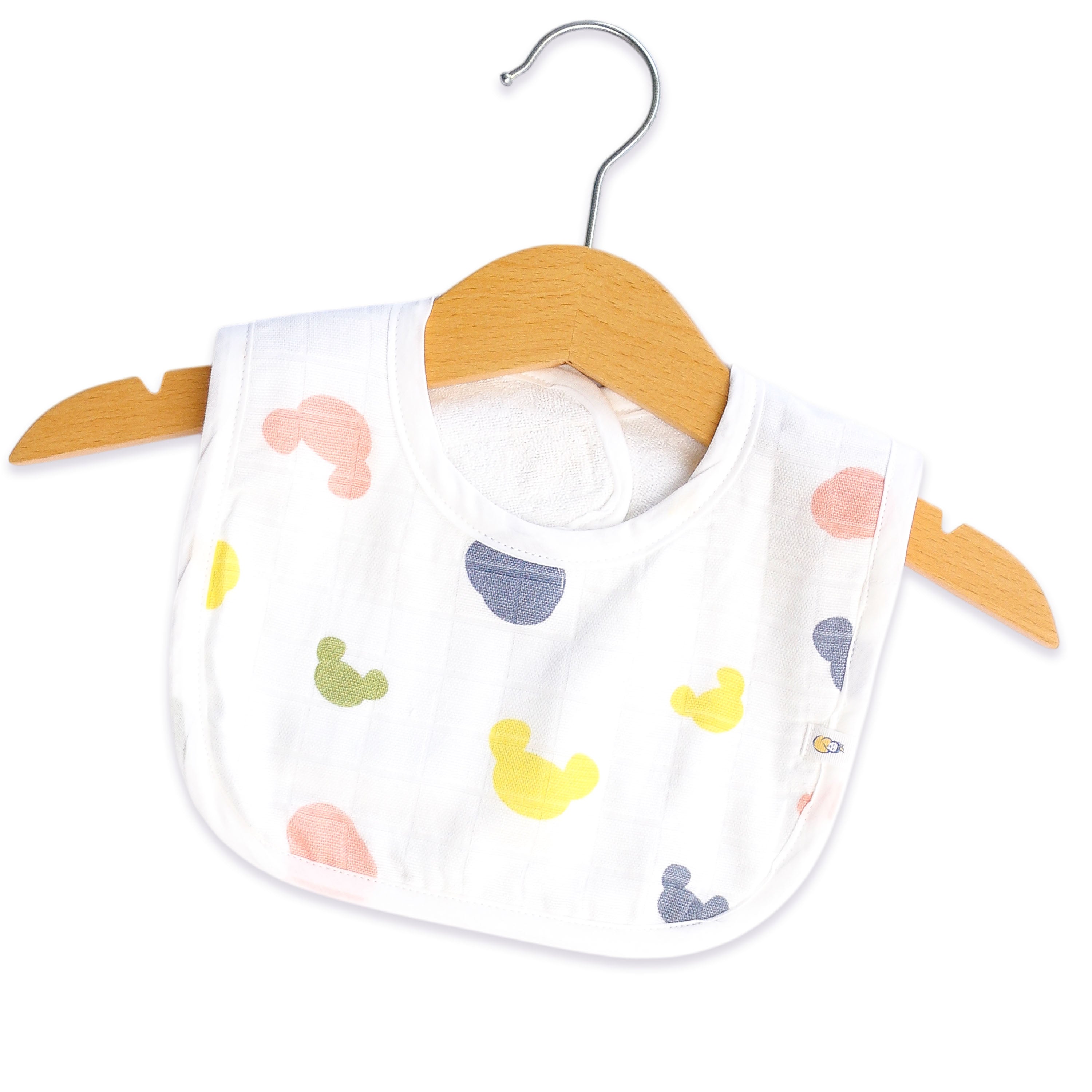 Reversible Muslin and Terry Bib - Assorted 3 Pack - Wonder Tales Combo  NEW