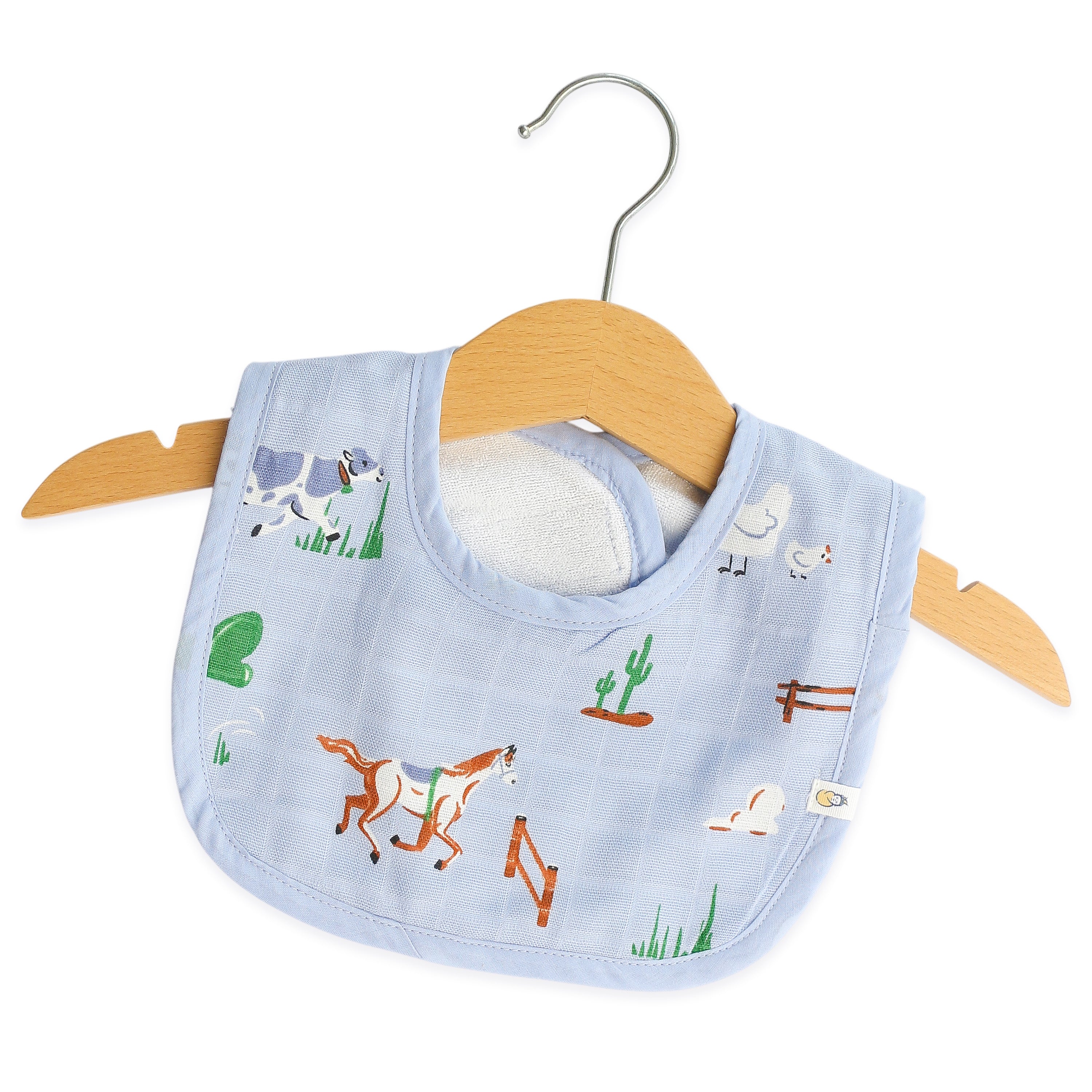 Reversible Muslin and Terry Bib - Assorted 3 Pack - Tiny Tales Combo