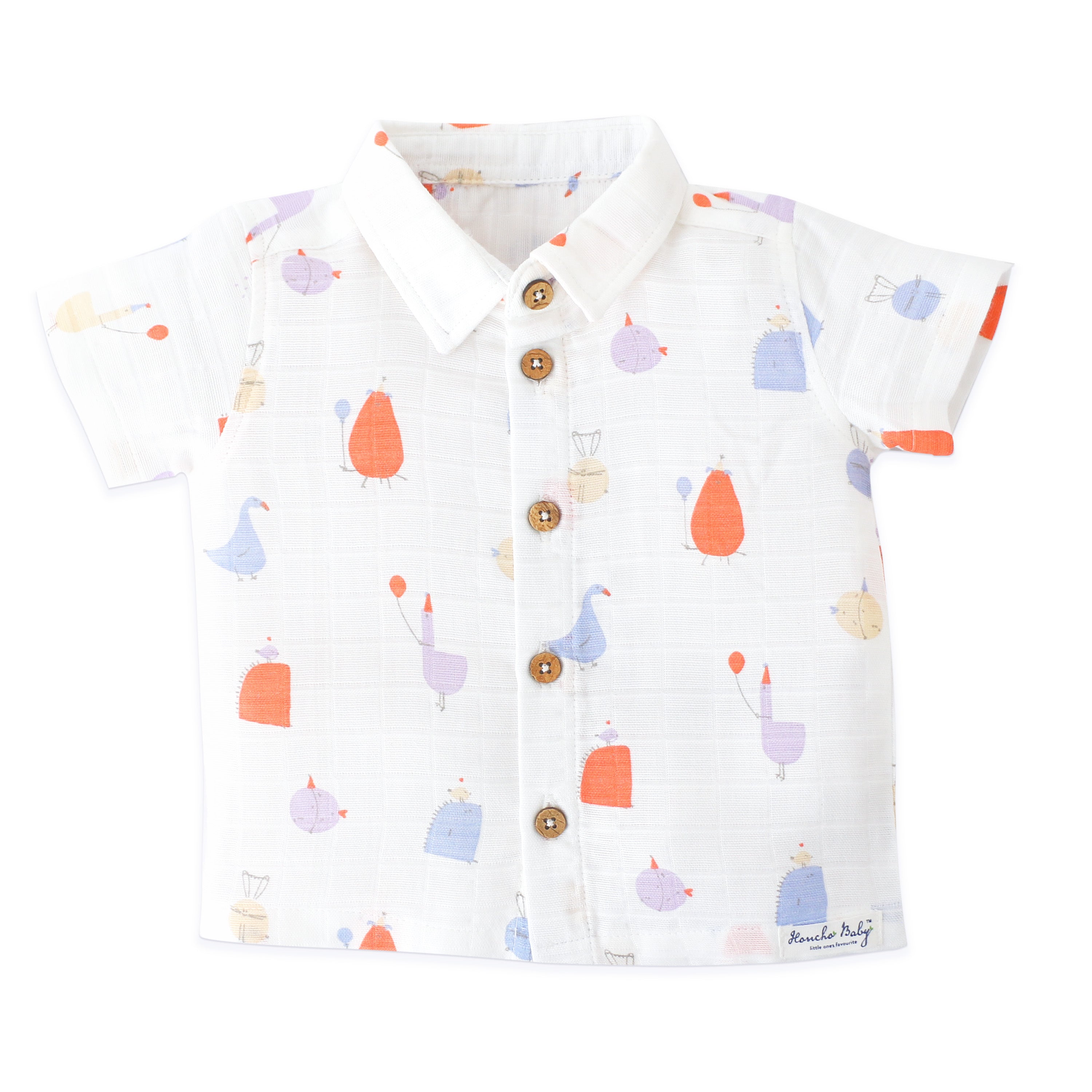 Boys Muslin Shirt & Shorts Set (0M – 5Y) -  Magic Doodles