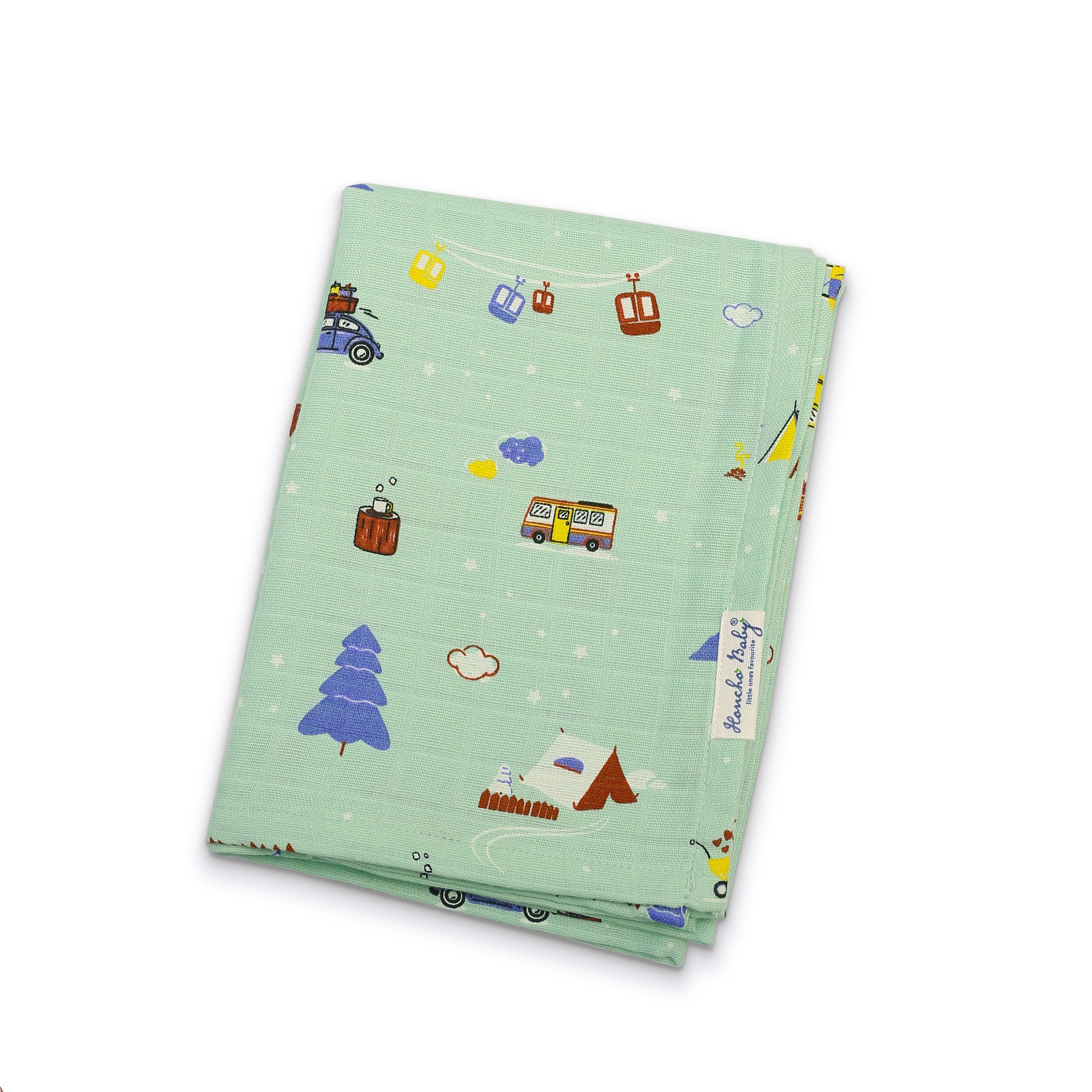 Snowy Village Tales - Muslin 100% Cotton Baby Towel (65 X 90 cms) 1 pack NEW
