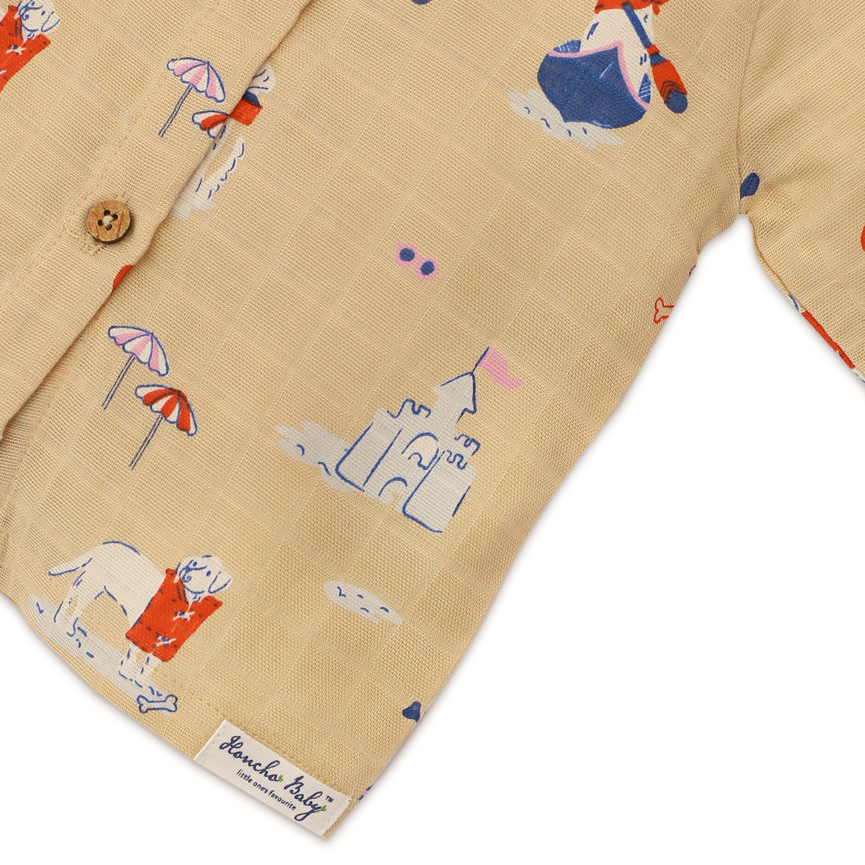 Paw-some Beach Day - Unisex Full Sleeve and Pant set  (0M - 5years) NEW