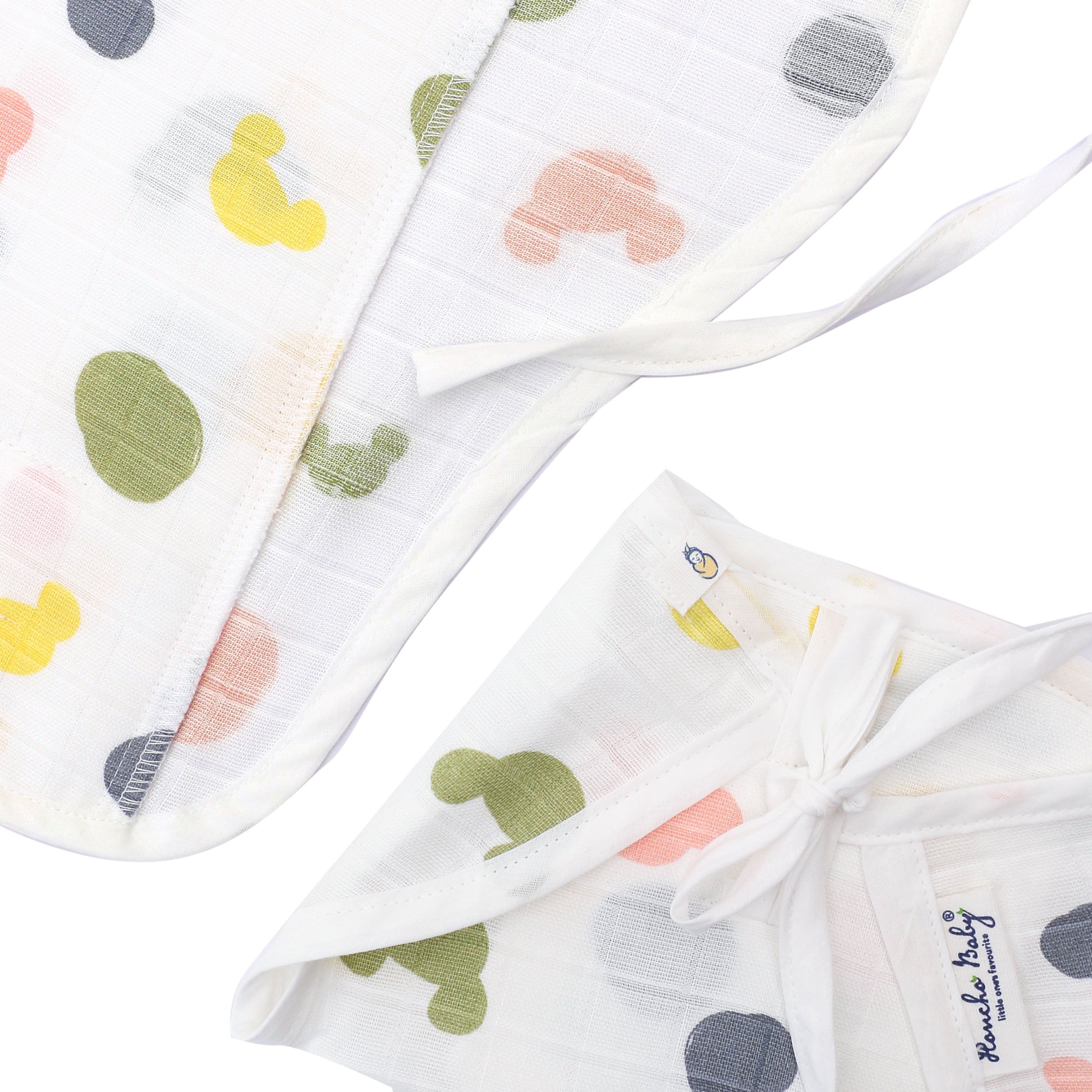 Assorted 6 pack - Reusable Muslin Nappies / Langot (4 Layered Central Panel)