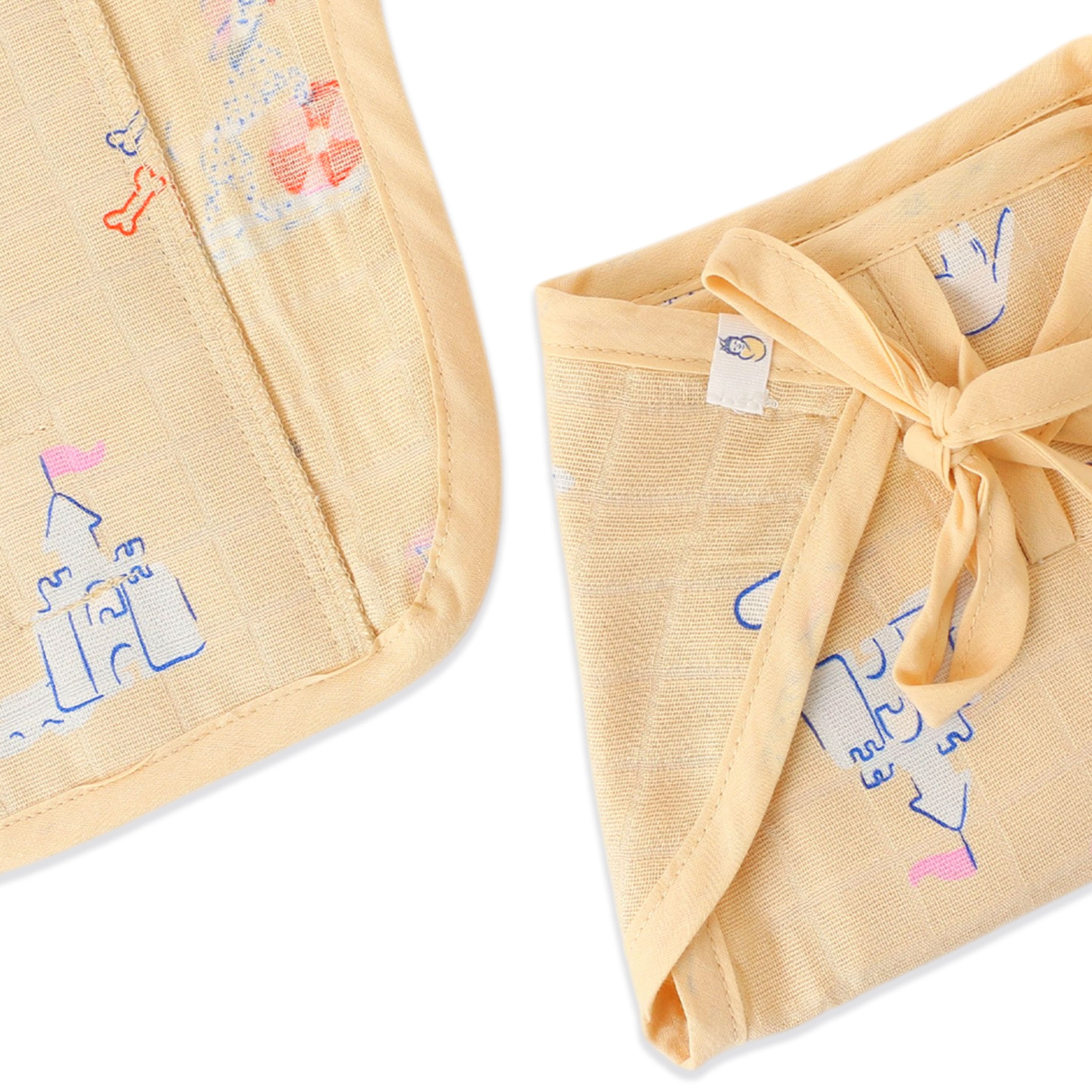 Assorted 6 pack - Reusable Muslin Nappies / Langot (4 Layered Central Panel)