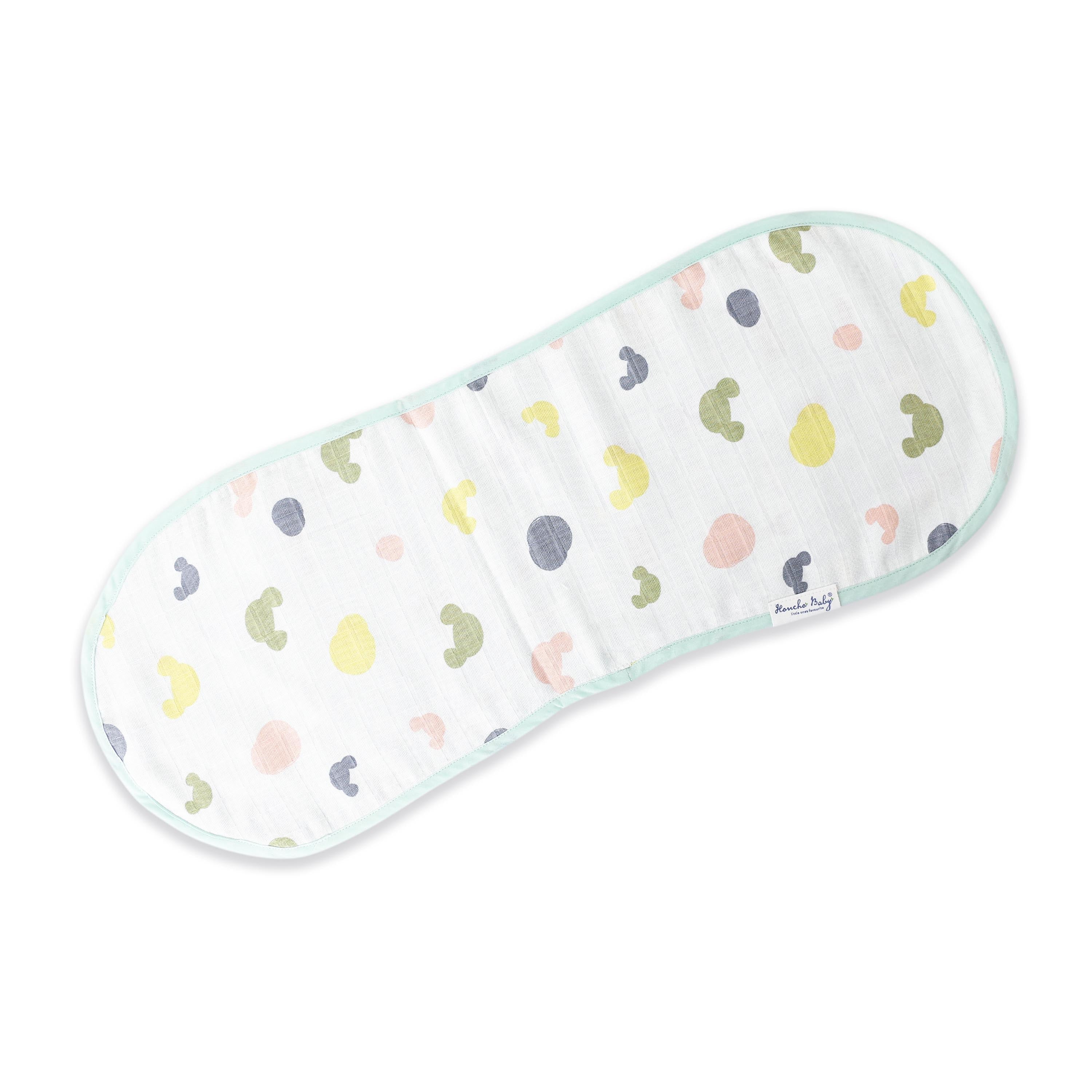 Snowy Village Tales & Candy Cloud Dots - Muslin Reversible Burp Cloth NEW