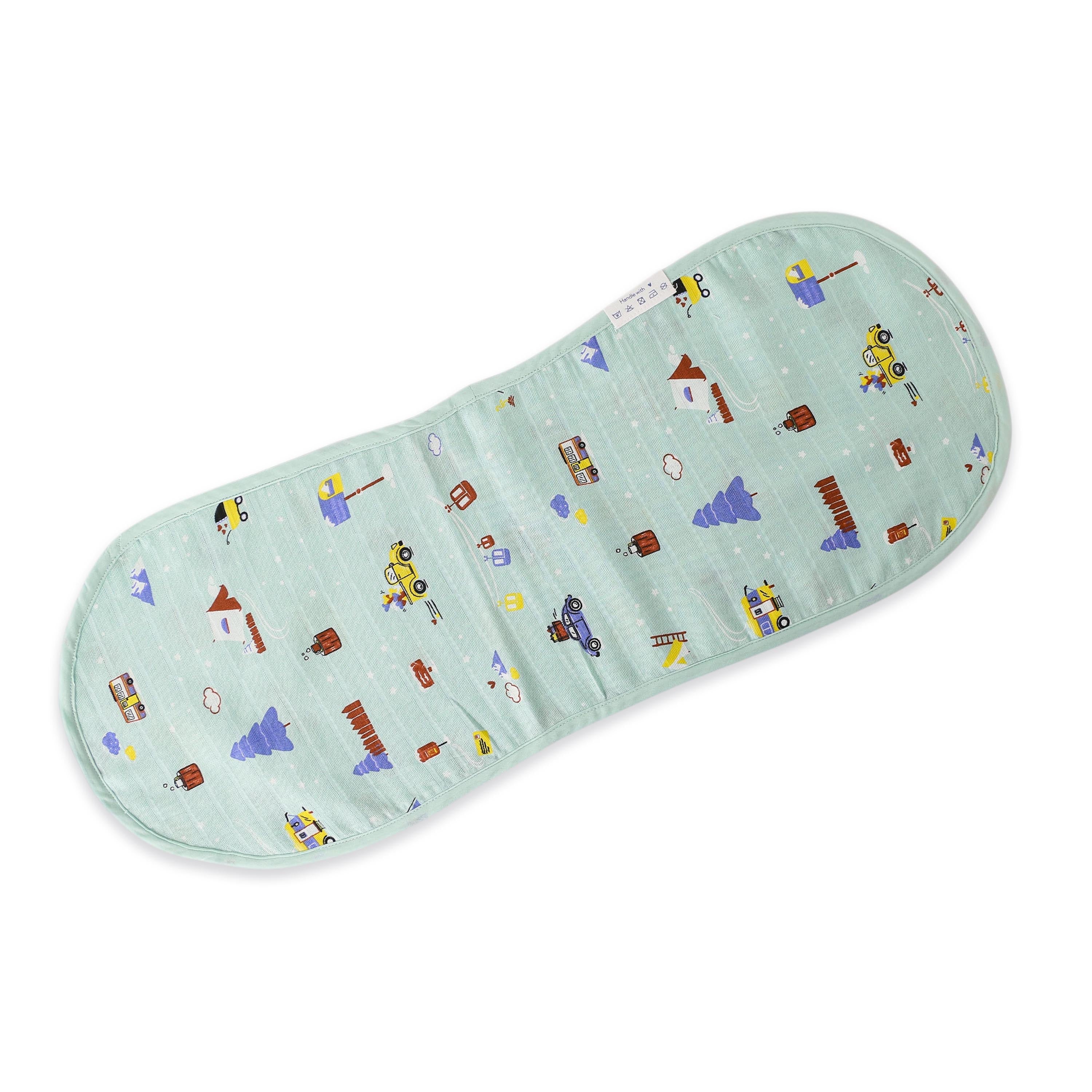 Snowy Village Tales & Candy Cloud Dots - Muslin Reversible Burp Cloth NEW