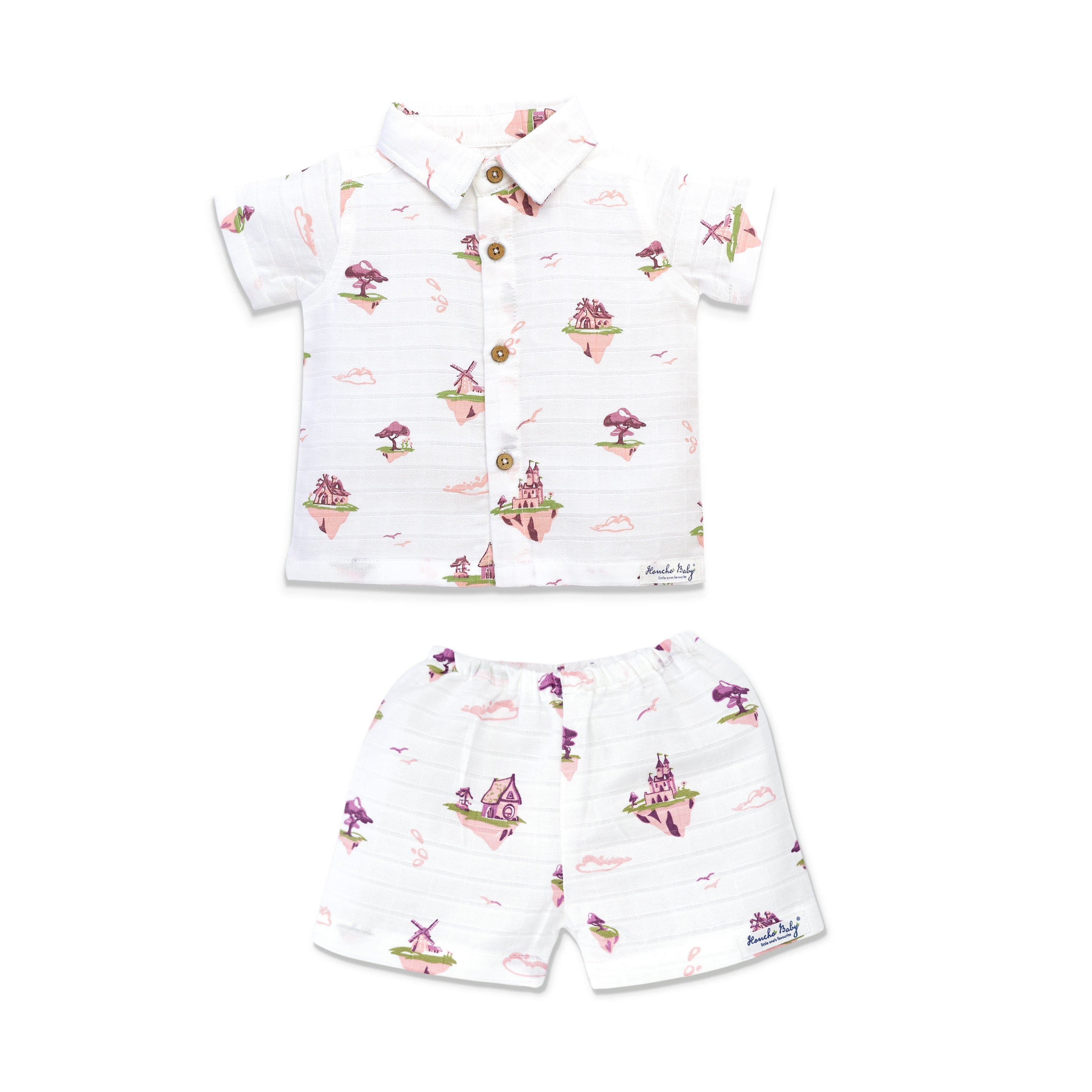 Muslin Half Sleeve Top & Shorts Set (0M – 5Y) Floating Magic Tales